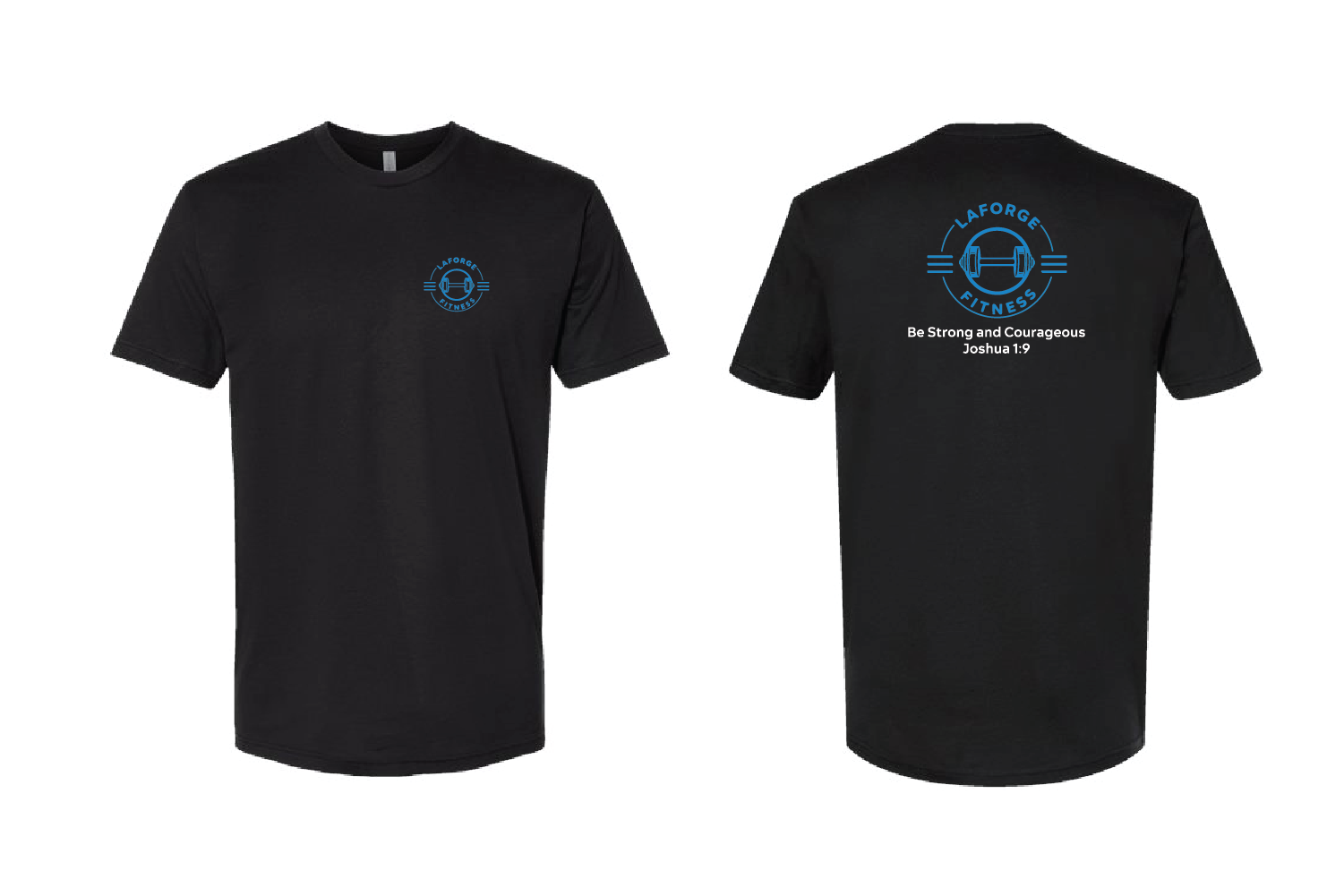 LaForge Fitness Unisex Cotton Crew Tee - Black