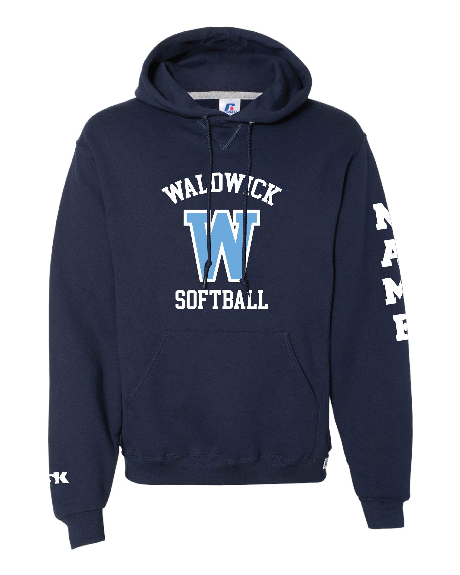 Waldwick Softball Cotton Hoodie - Navy