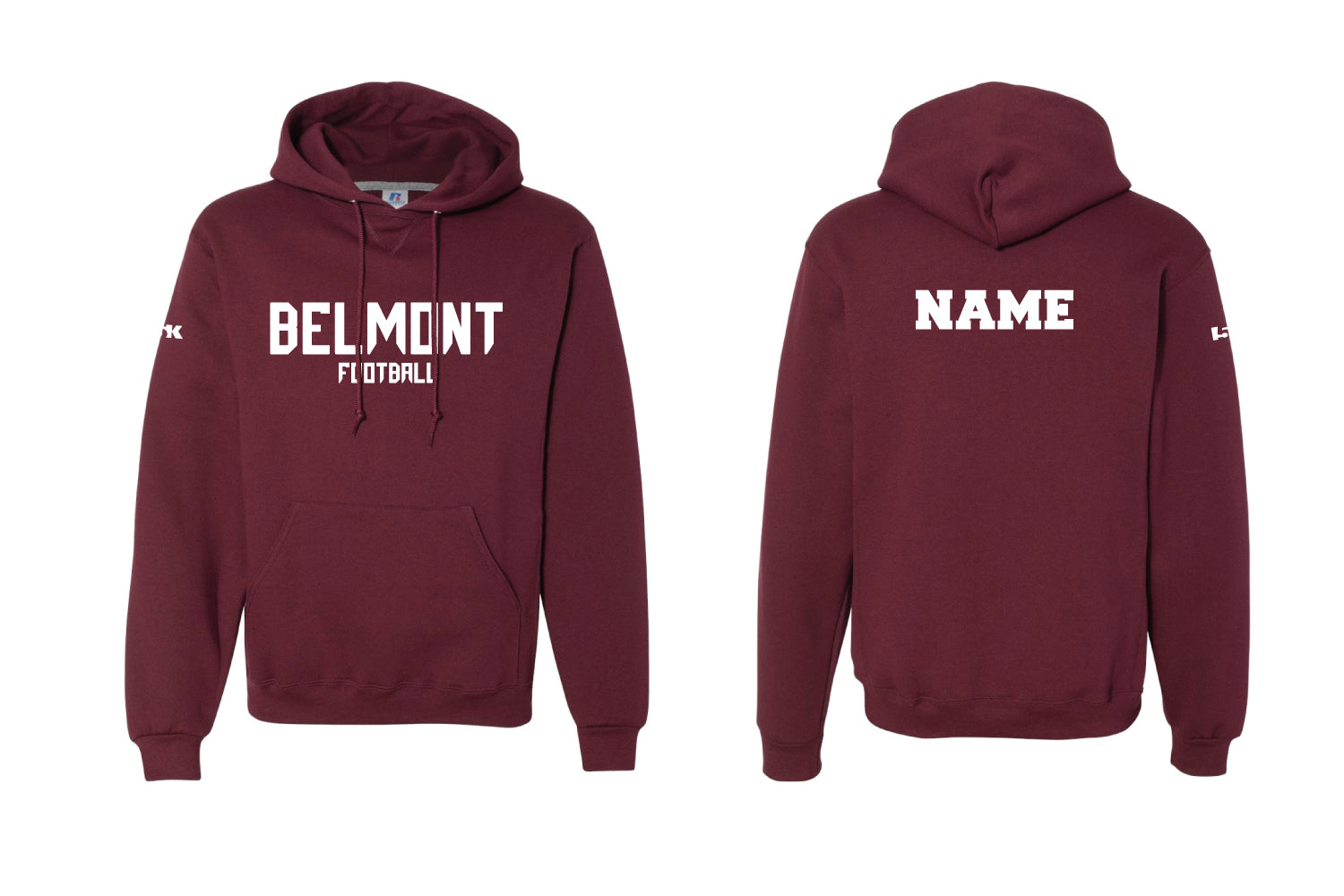 Belmont Marauders Football Cotton Hoodie - Maroon
