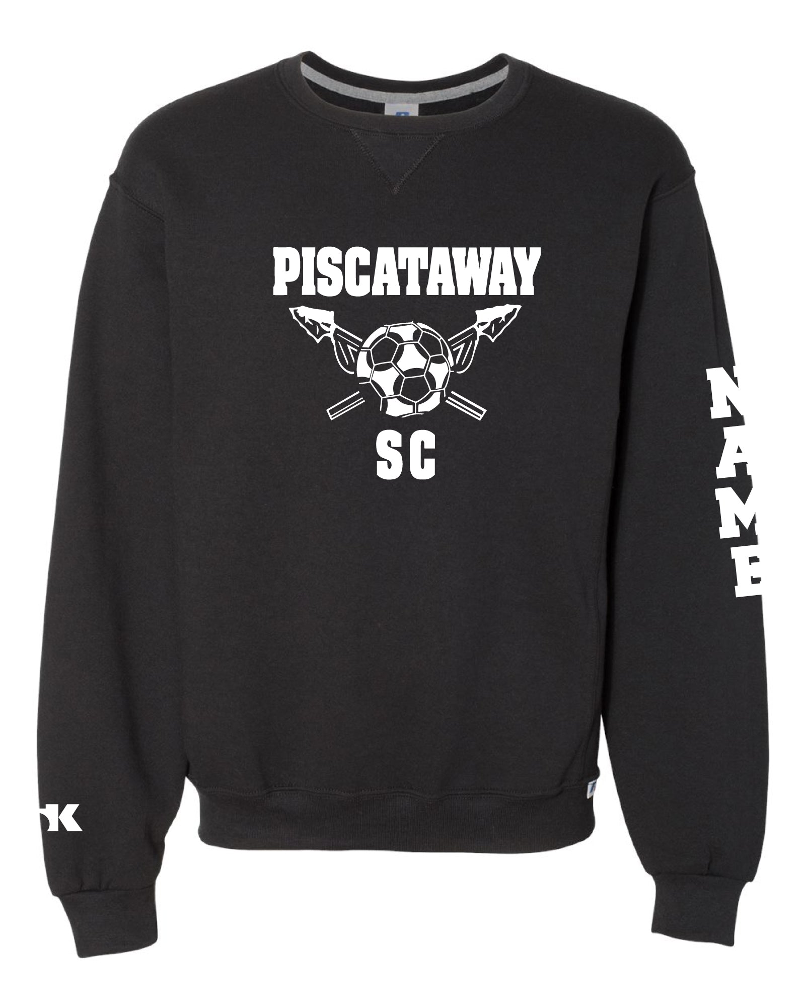 Piscataway Soccer Cotton Crewneck Sweatshirt - Black
