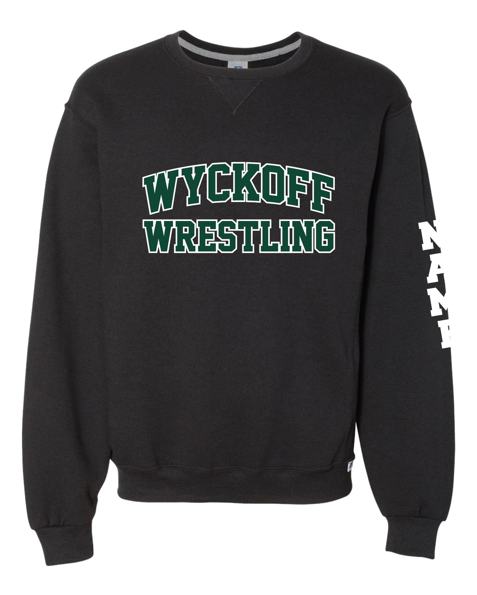Wyckoff Wrestling Cotton Crewneck Sweatshirt - Black