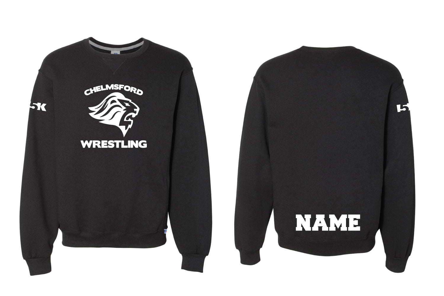 Chelmsford Youth Wrestling Cotton Crewneck Sweatshirt - Black
