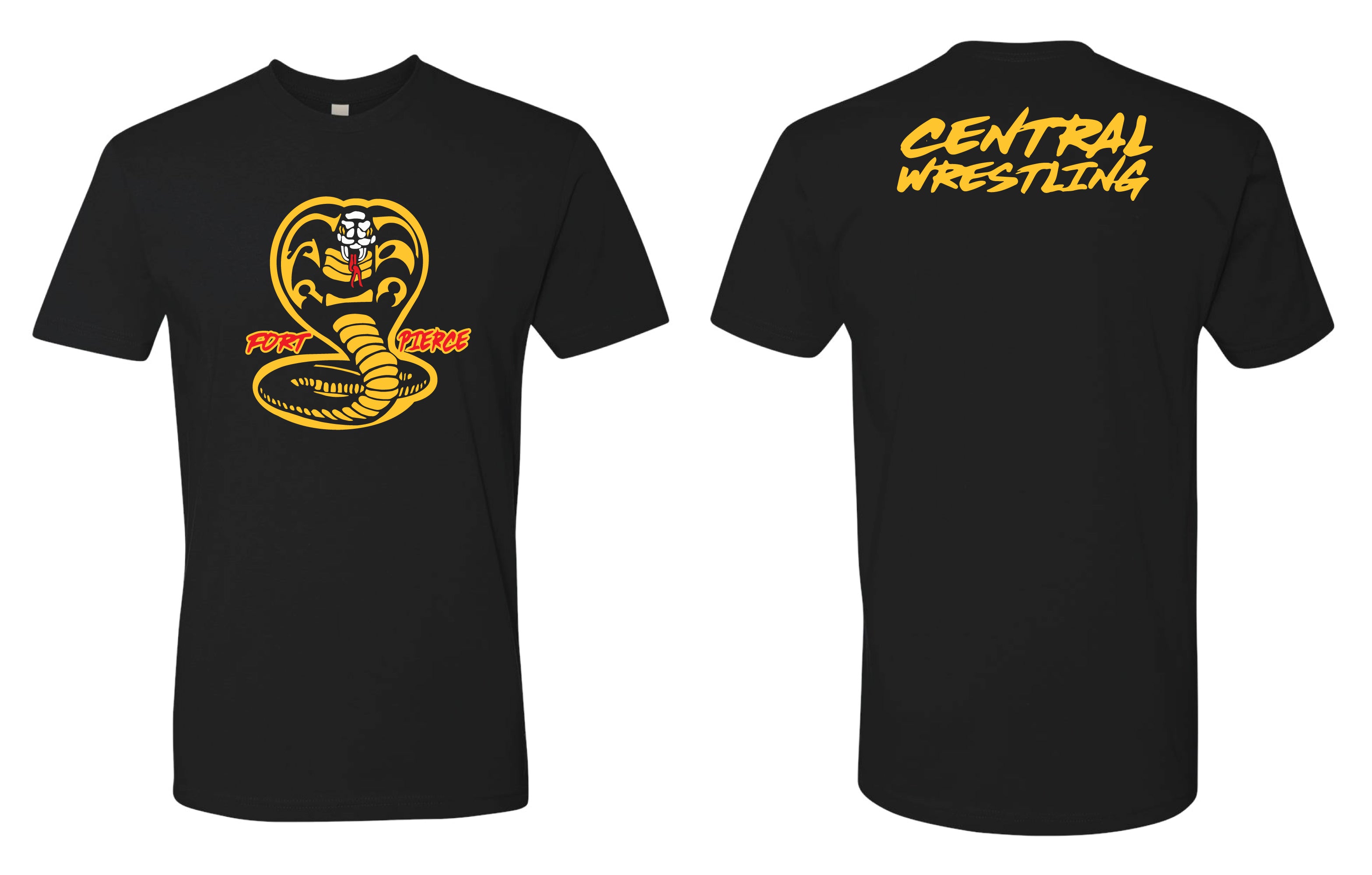 Fort Pierce Cobras Wrestling Cotton Crew Tee - Black