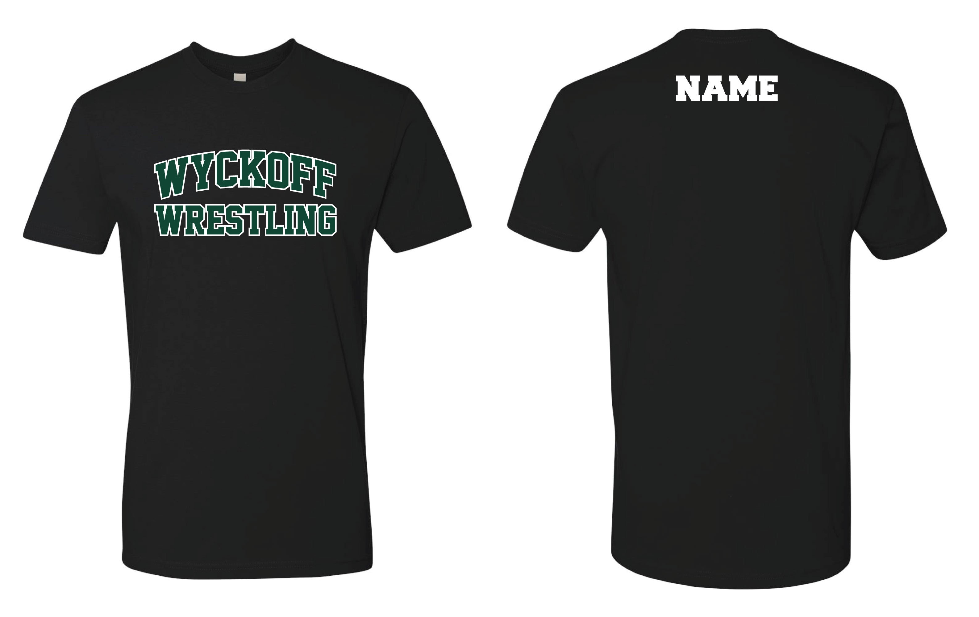 Wyckoff Wrestling Cotton Crew Tee - Black