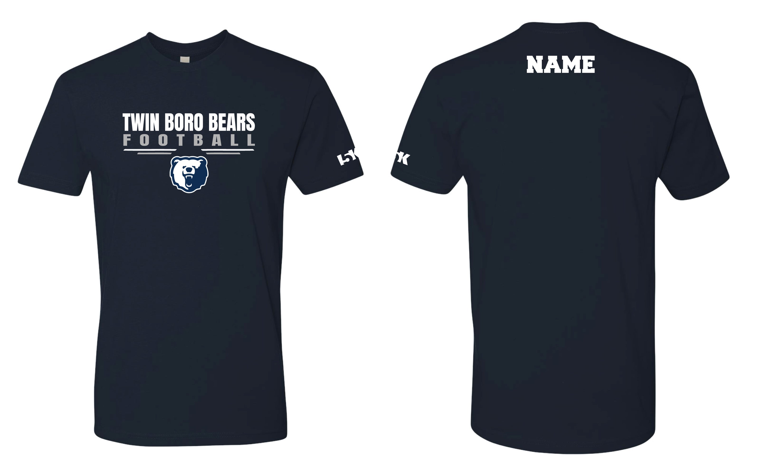 Twin Boro Football Cotton Crew Tee - Navy