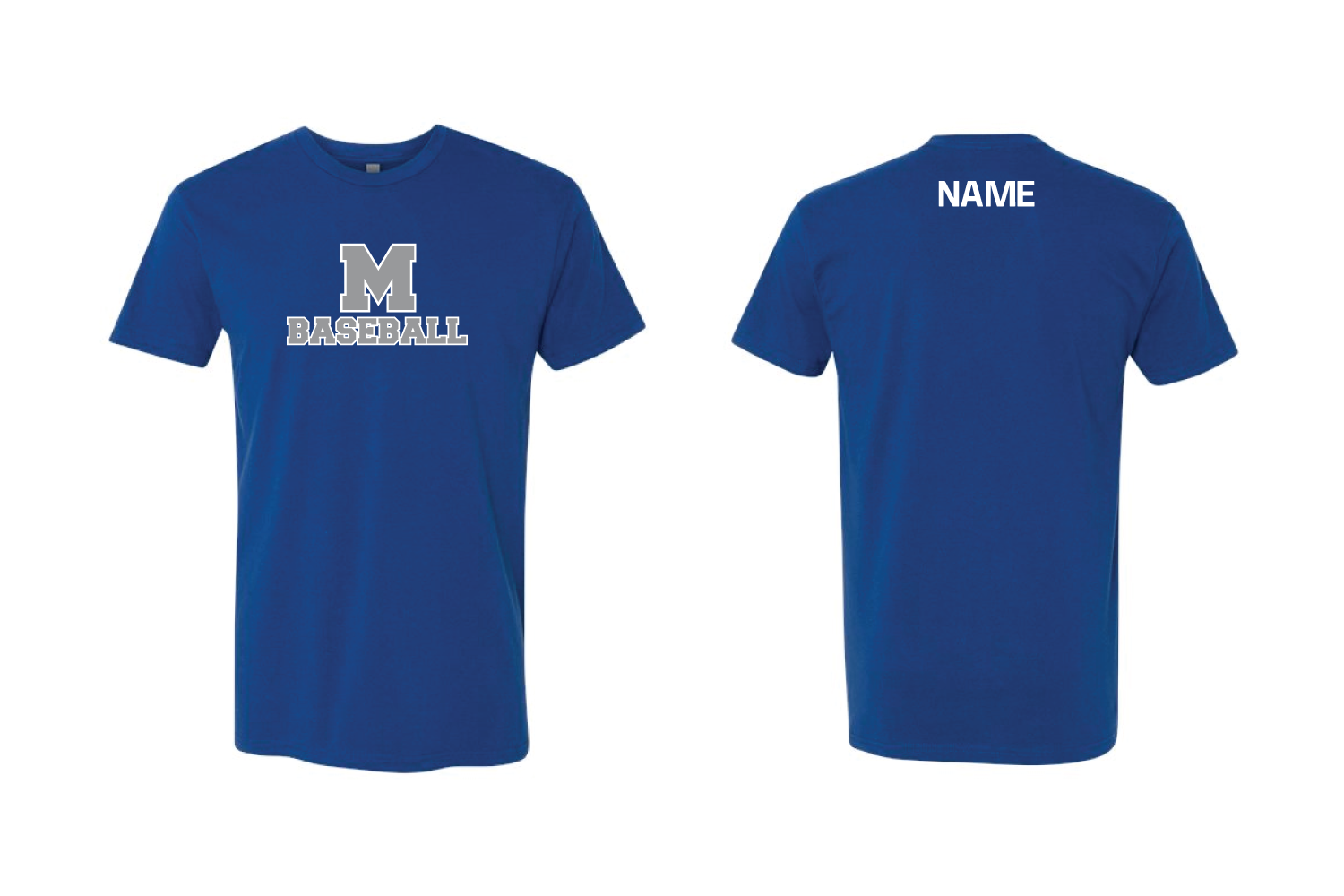 Montclair Baseball Cotton Crew Tee - Royal