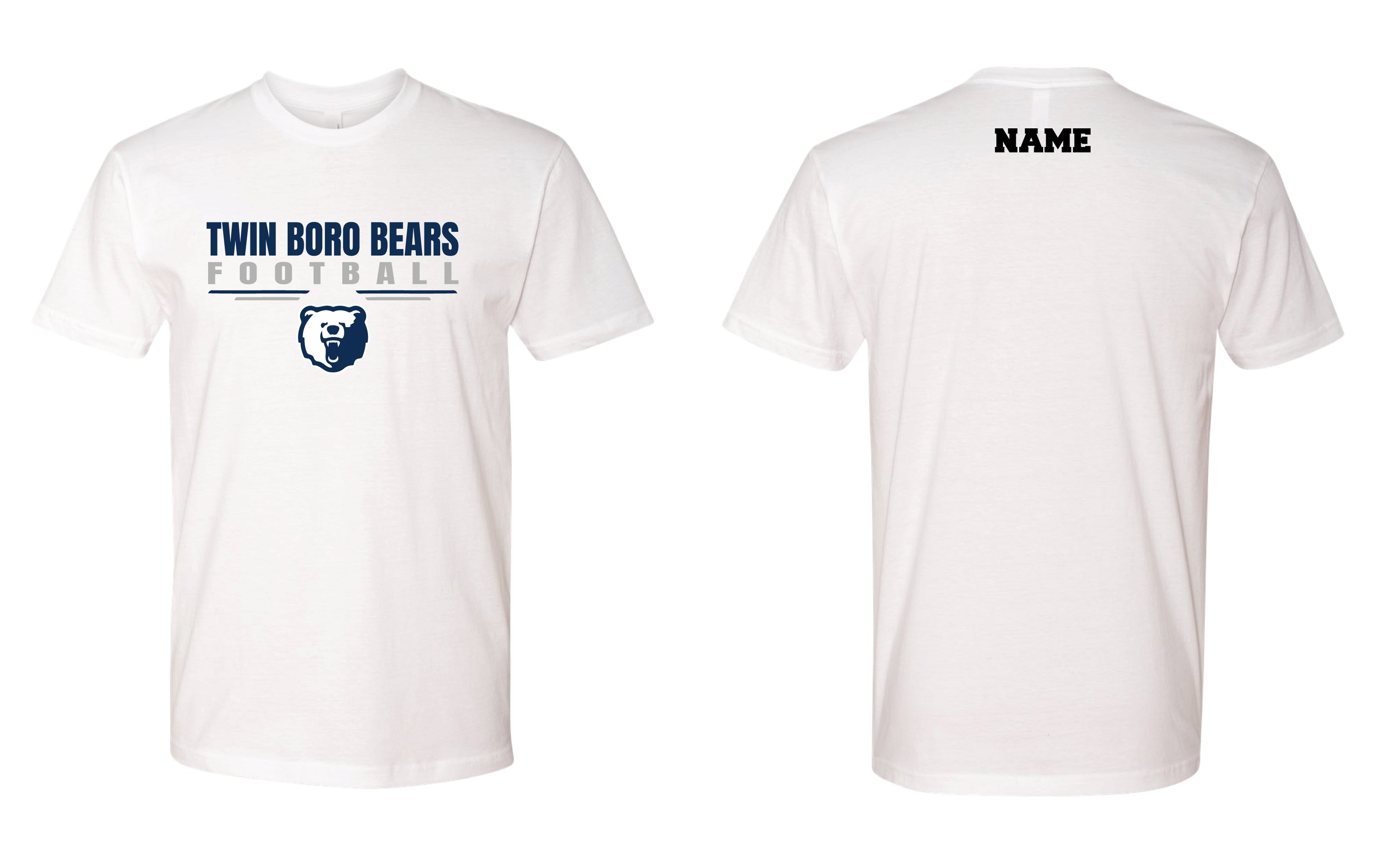 Twin Boro Football Cotton Crew Tee - White
