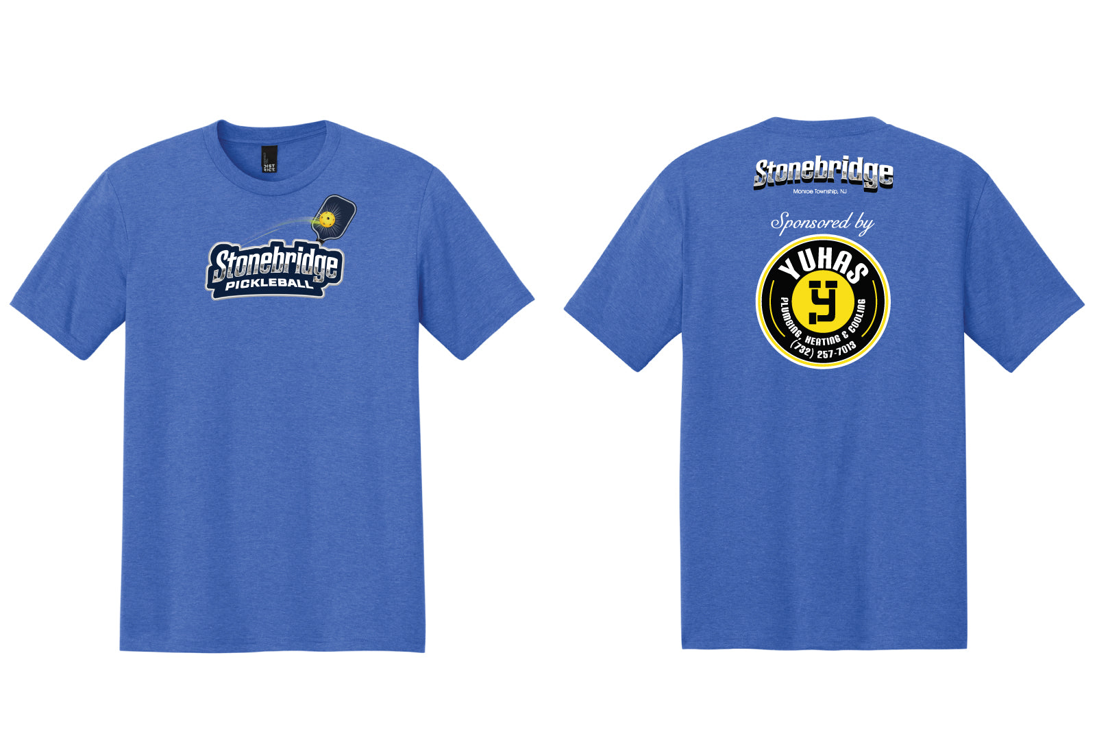Stonebridge Pickleball Crew-Neck Tee - Royal Frost