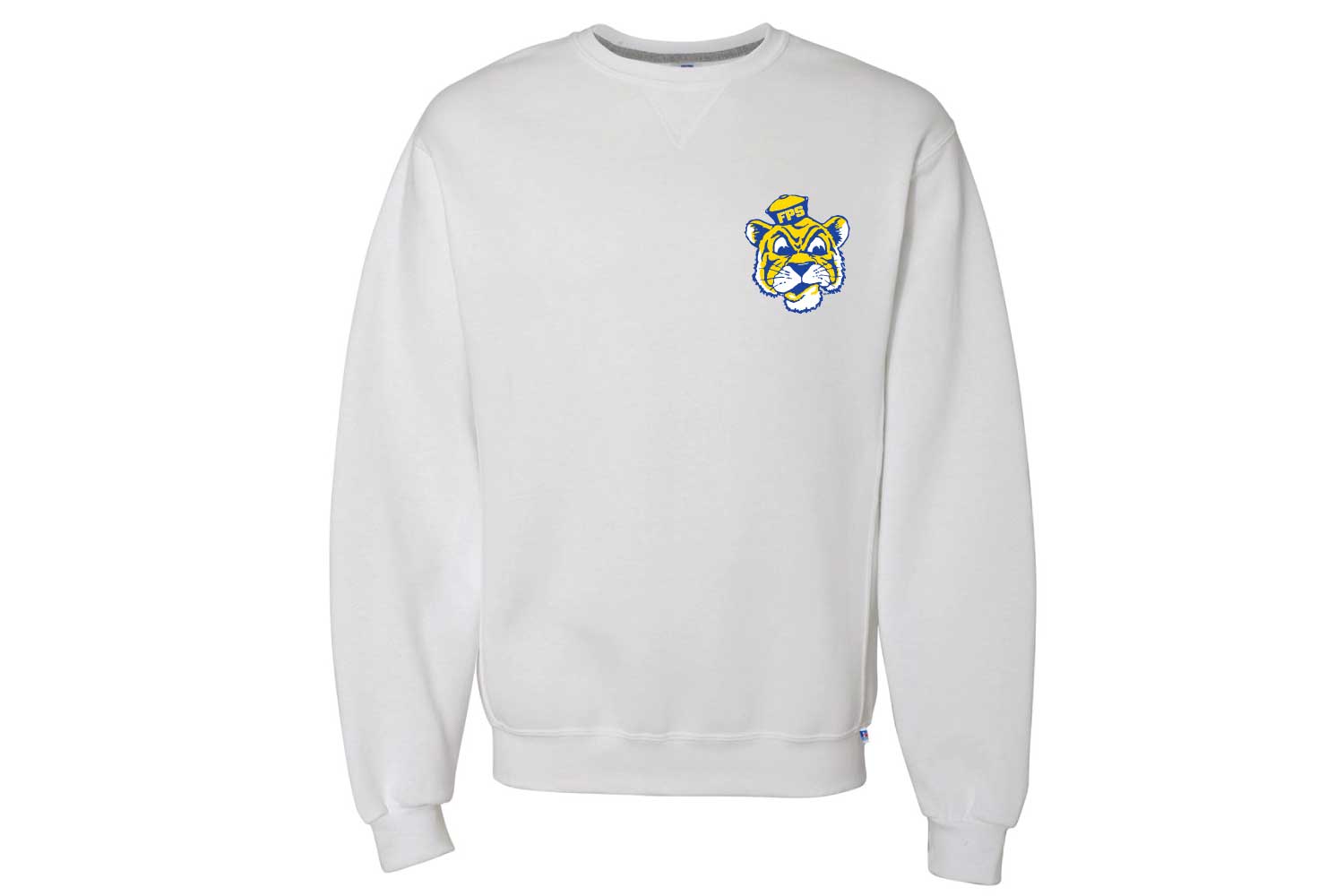 Fairview Public Schools Cotton Crewneck Sweatshirt - Design 3 - White