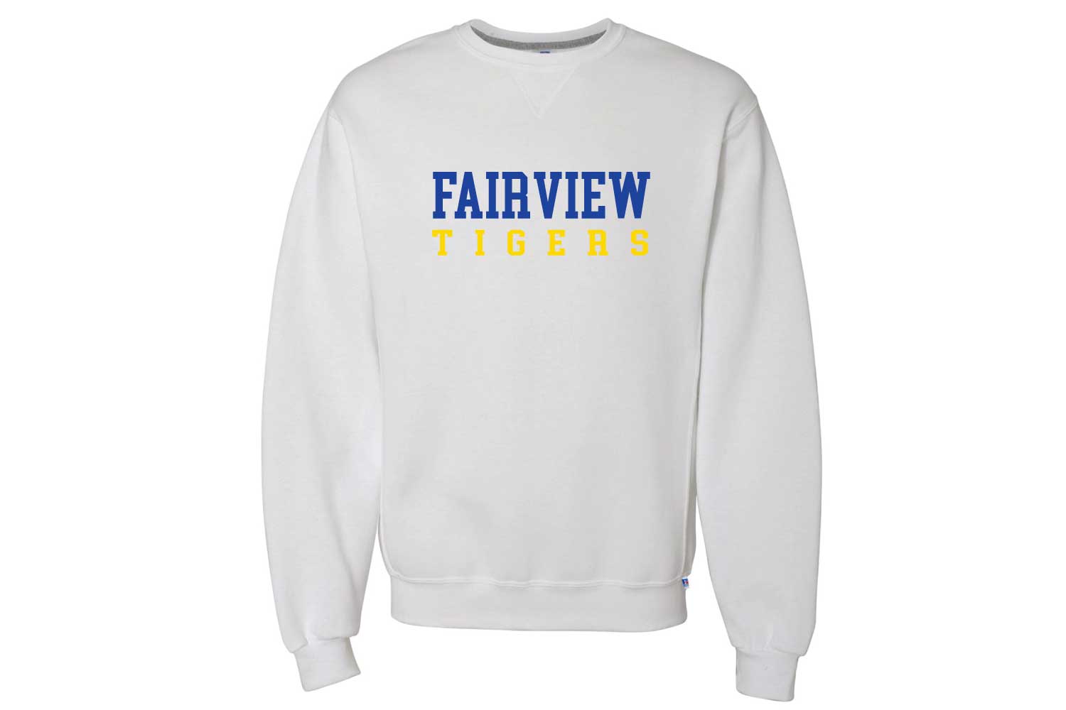Fairview Public Schools Cotton Crewneck Sweatshirt - Design 4 - White