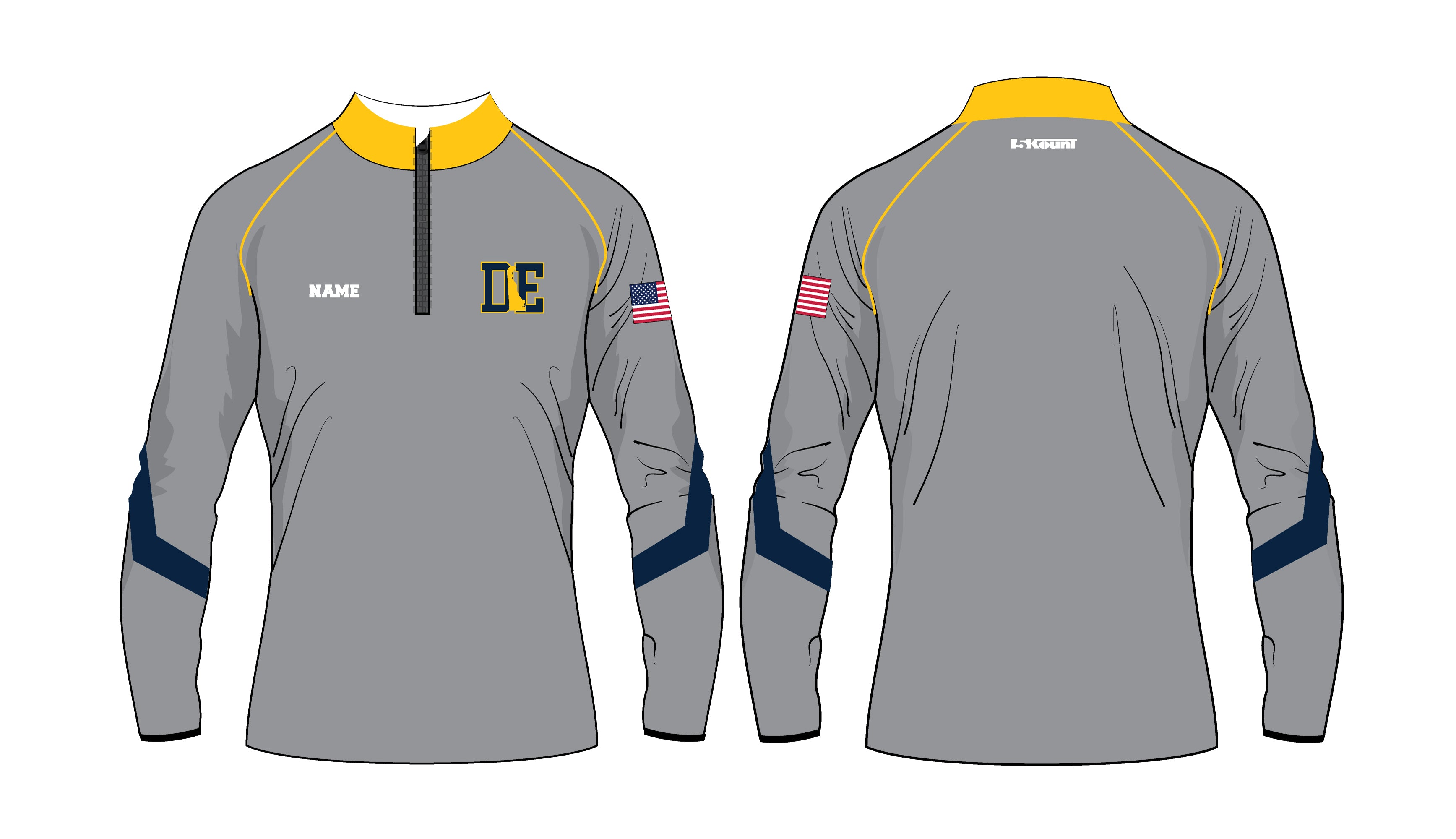 Delaware Wrestling Sublimated Quarter Zip