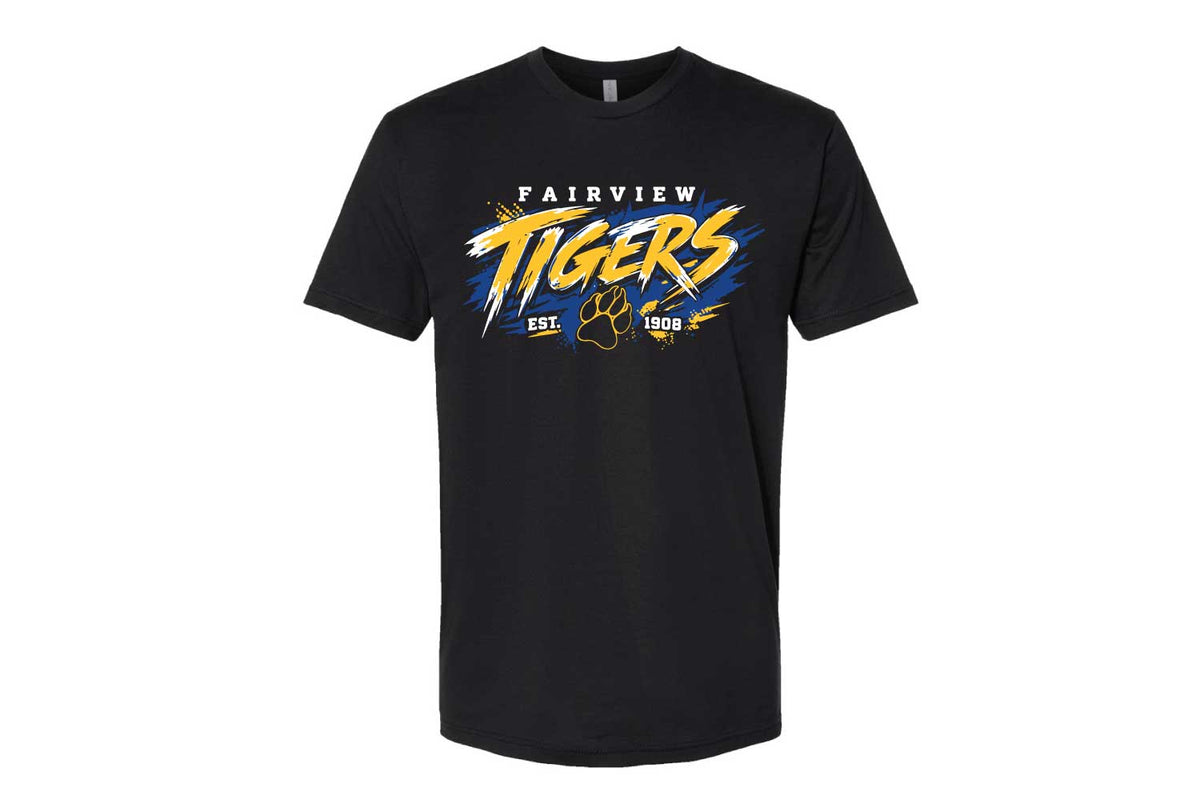 Fairview Public Schools Cotton Crew Tee - Design 3 - Black