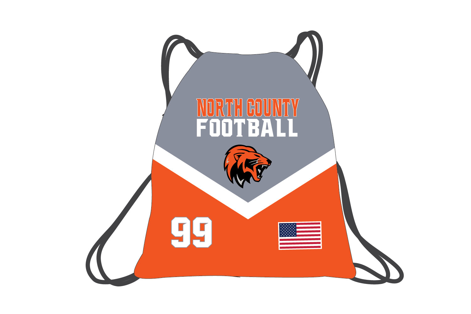 North County Lions Sublimated Drawstring Bag