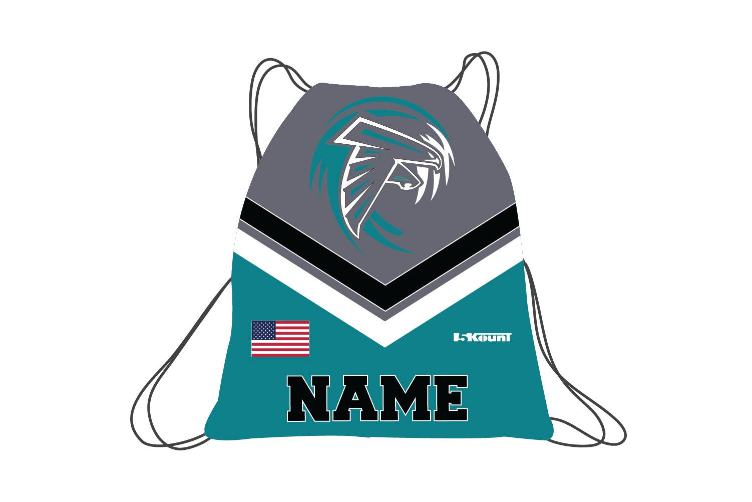 Jensen Beach Football Sublimated Drawstring Bag