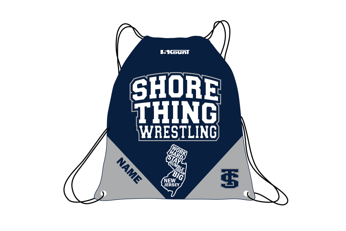Shore Thing Wrestling Sublimated Drawstring Bag
