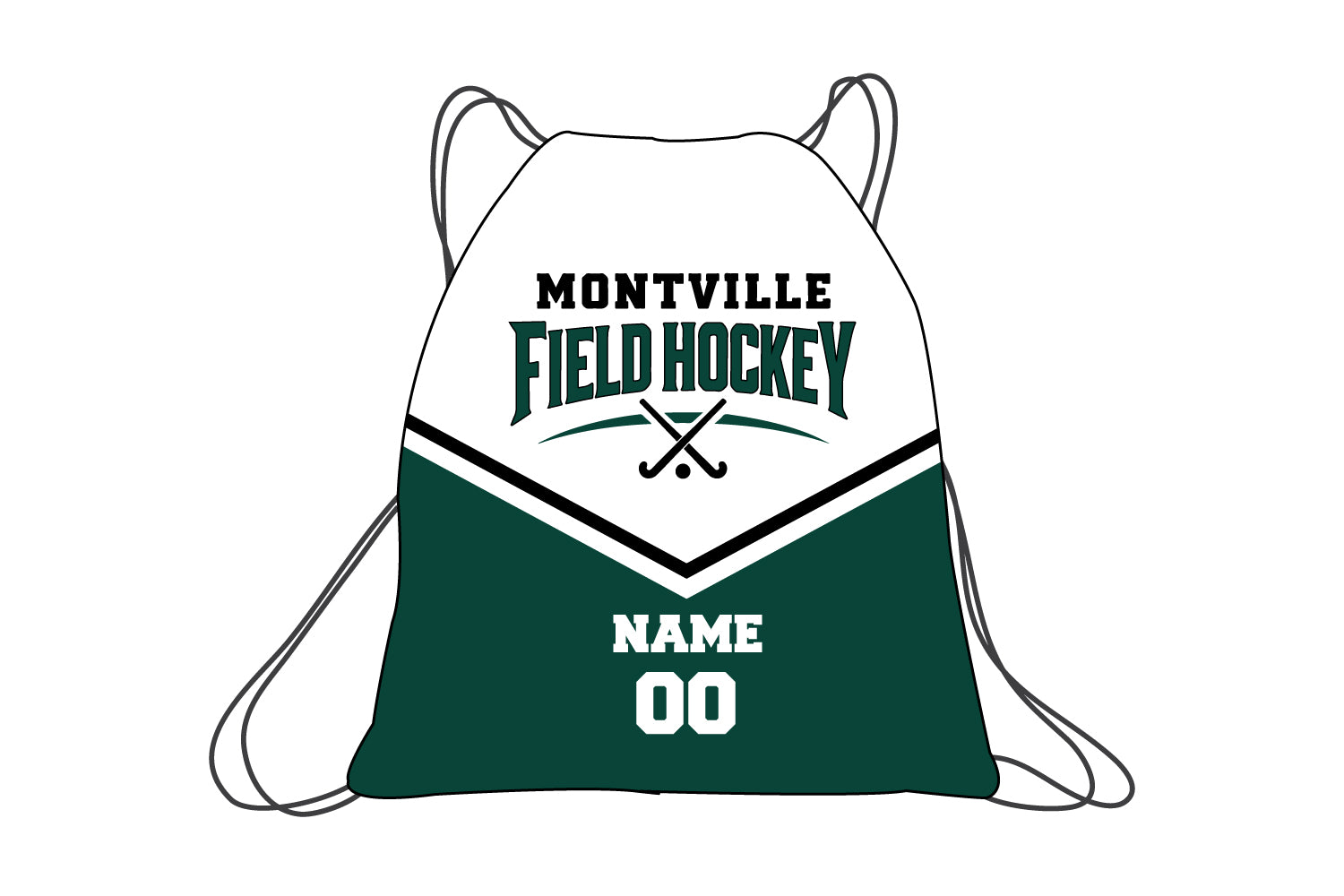 Montville Field Hockey Sublimated Drawstring Bag
