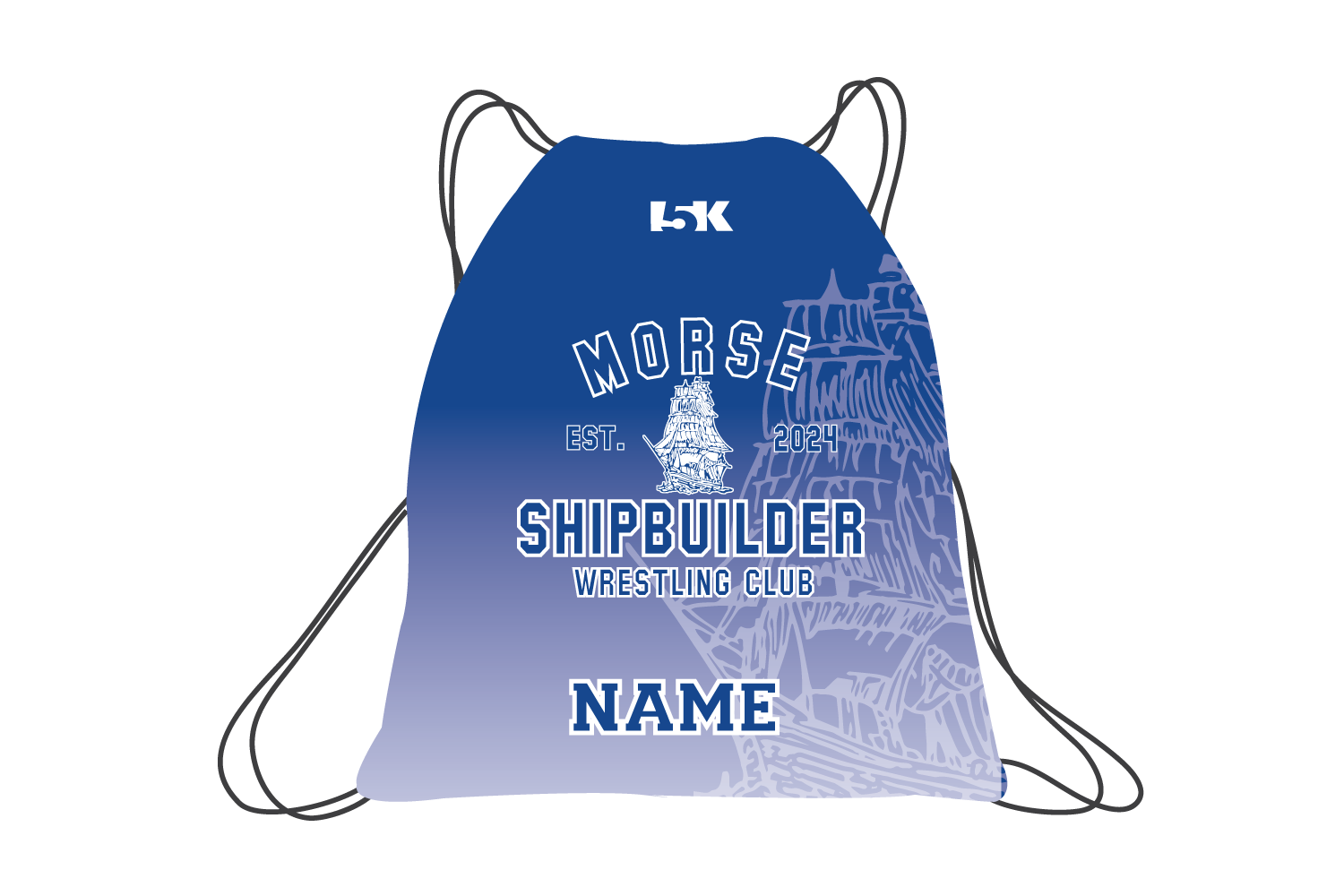 Shipbuilder Wrestling Sublimated Drawstring Bag