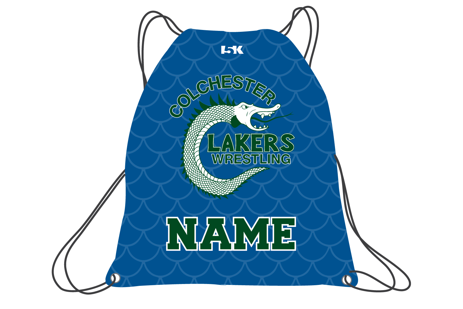 Lakers Wrestling Sublimated Drawstring Bag