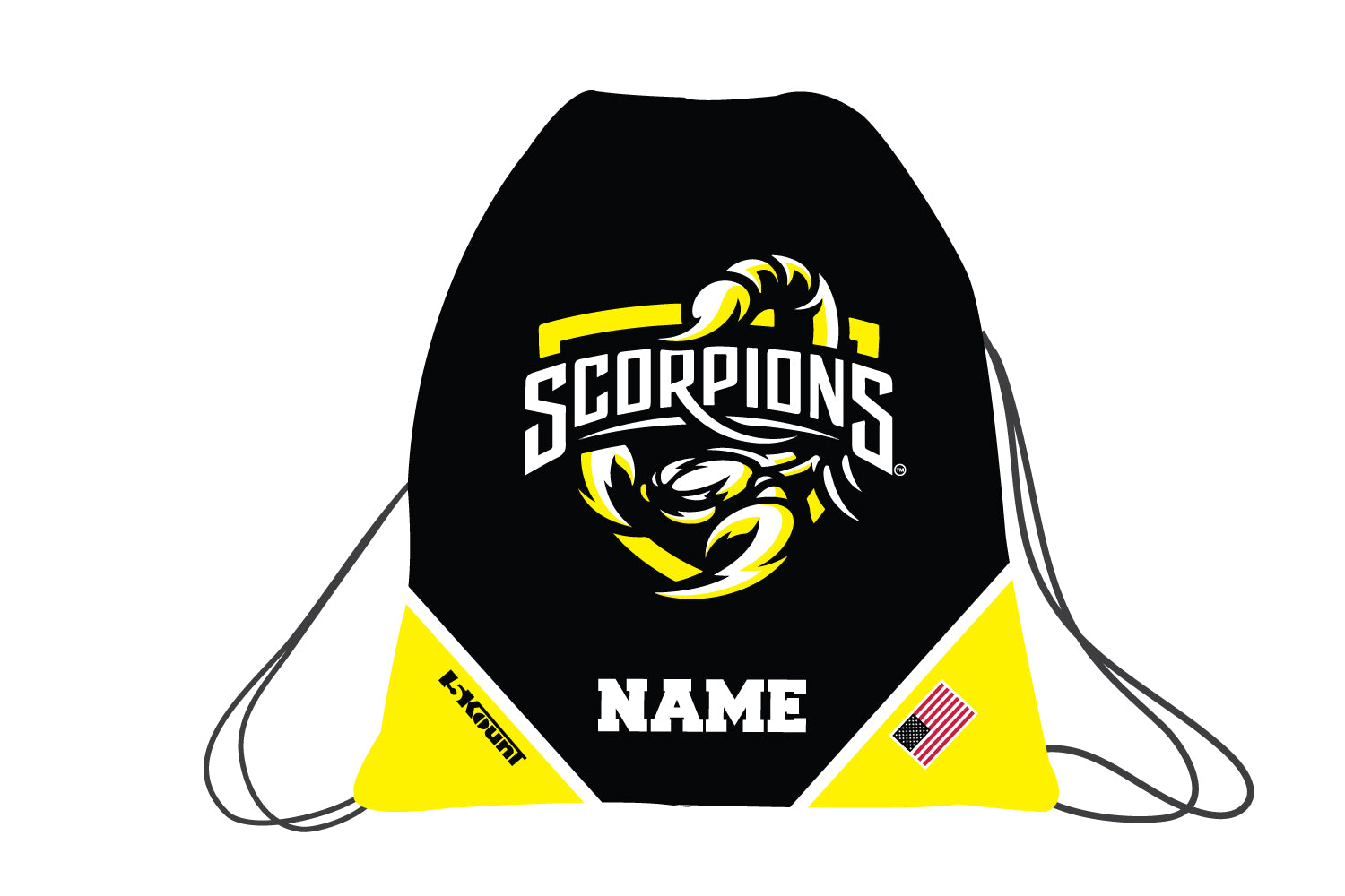 Scorpions Wrestling Sublimated Drawstring Bag