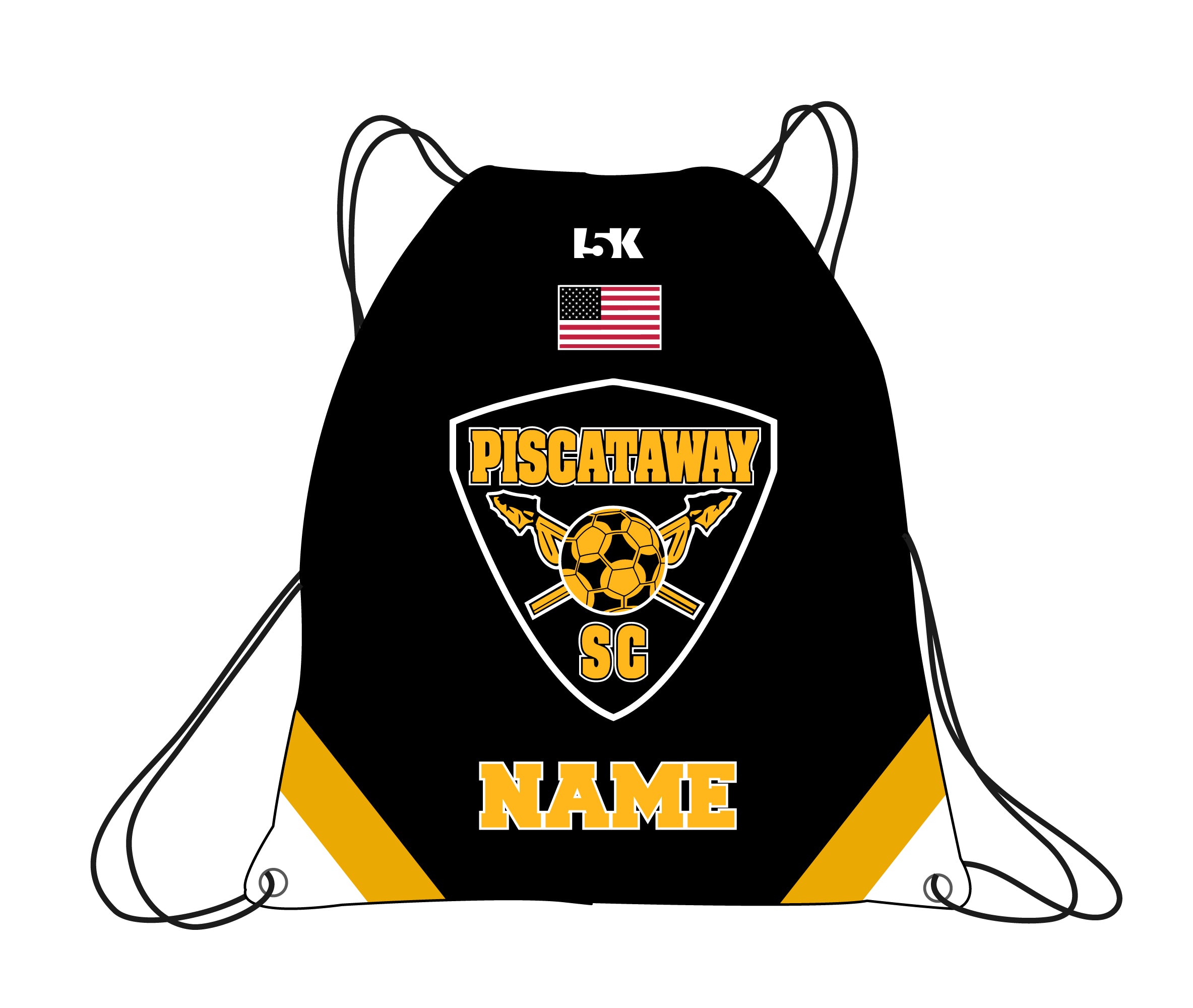 Piscataway Soccer Sublimated Drawstring Bag
