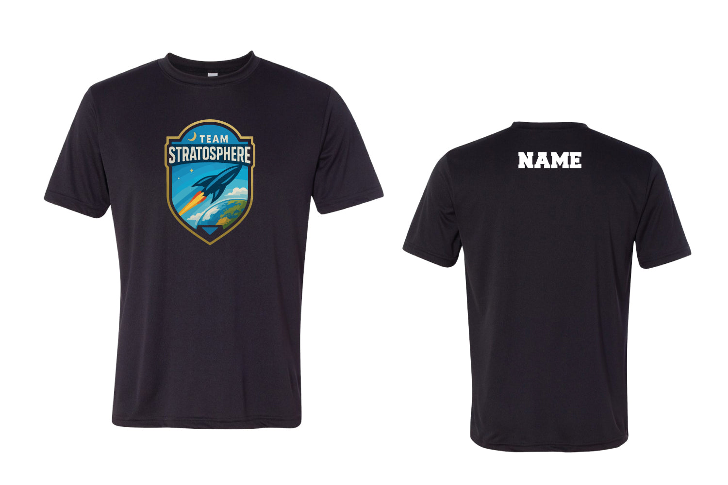 Team Stratosphere Dryfit Performance Tee - Black