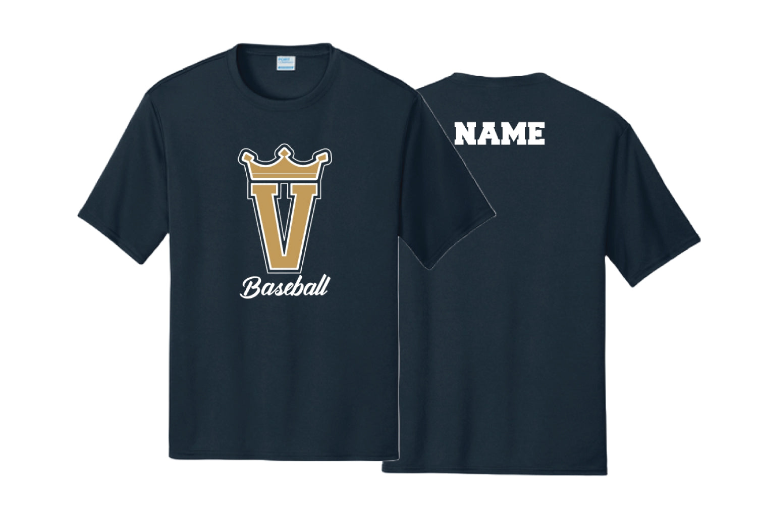 Valley Kings Baseball Dryfit Performance Tee - Navy