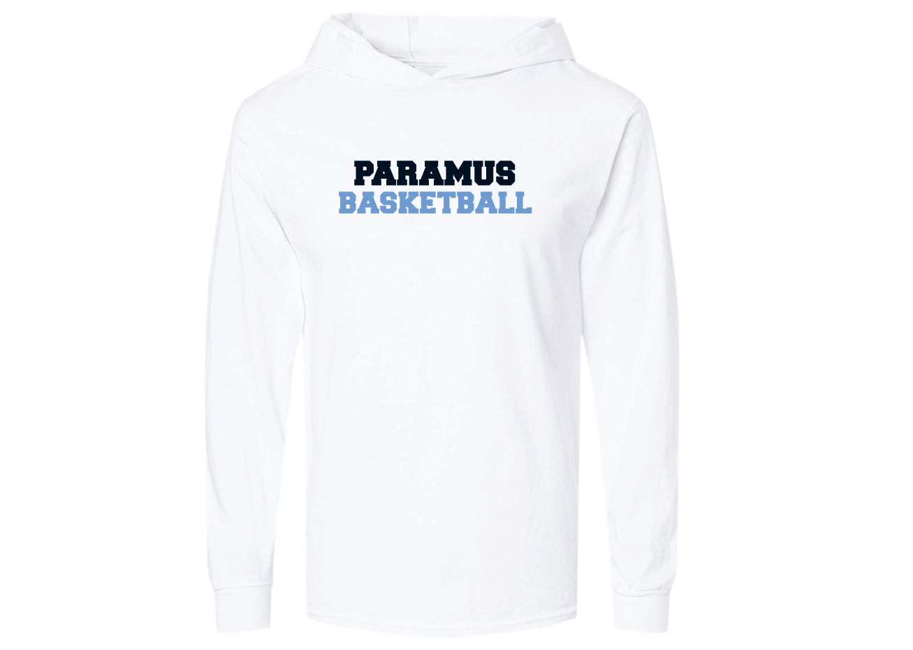 Paramus Basketball Performance Hooded T-Shirt - White (Design 1)