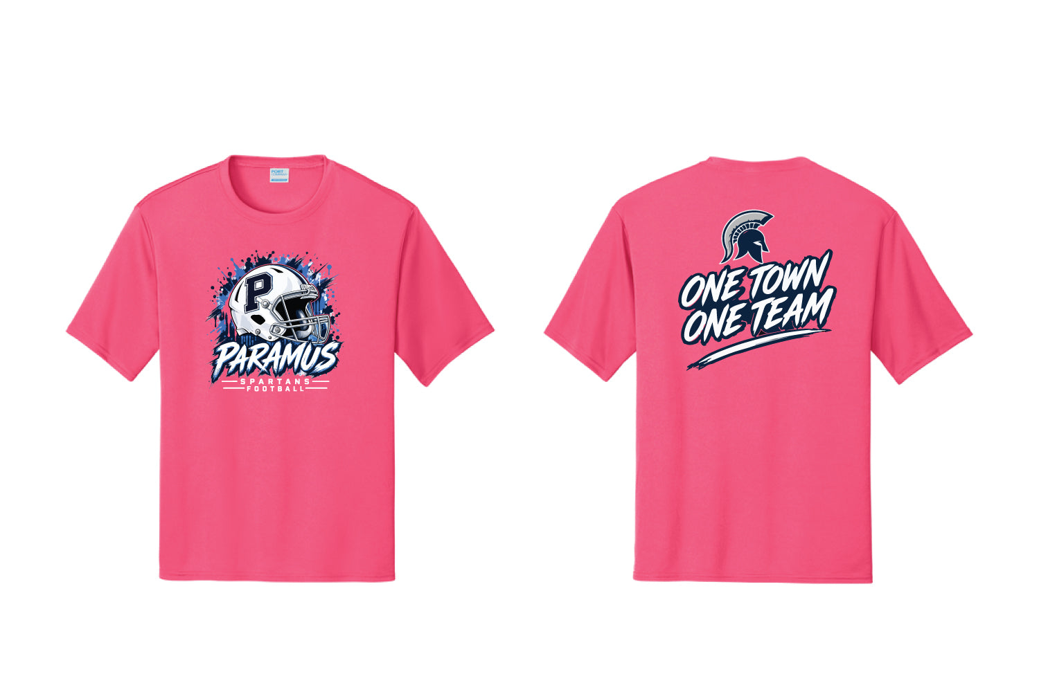 Paramus Rec Football Dryfit Performance Tee - Pink (One Town One Team)