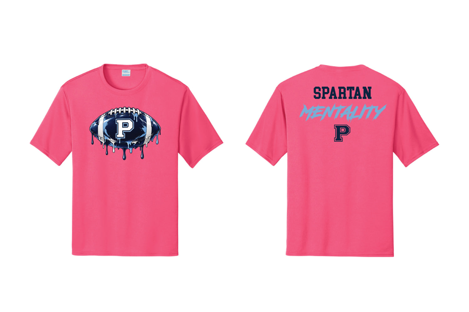 Paramus Rec Football Dryfit Performance Tee - Pink (Helmet Drip Design)