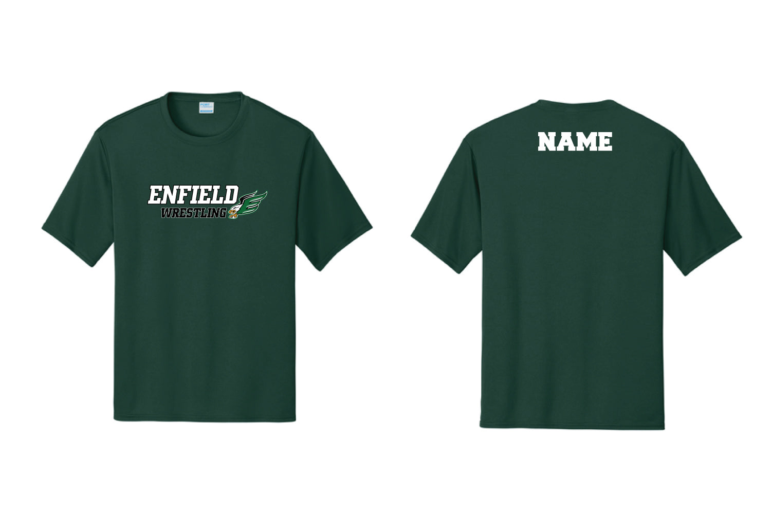 Enfield Youth Wrestling Dryfit Performance Tee - Forest Green