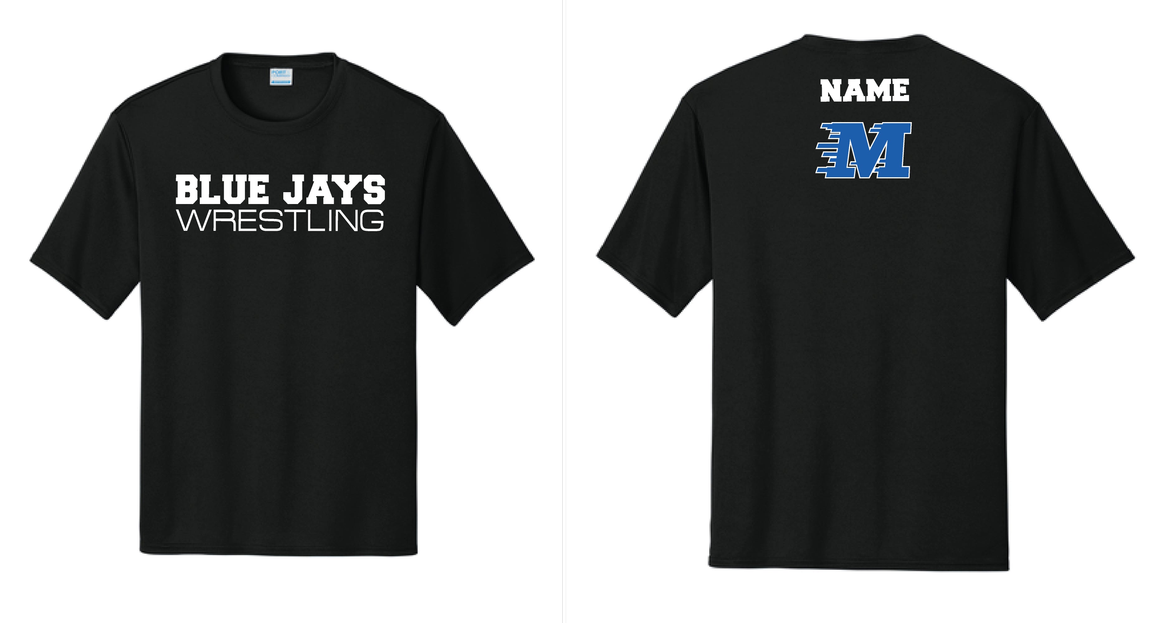 Middlesex Wrestling DryFit Performance Tee - Black