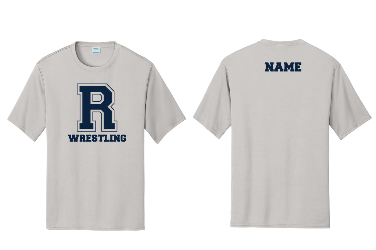 Rutherford Wrestling Dryfit Performance Tee - Design 2- Silver