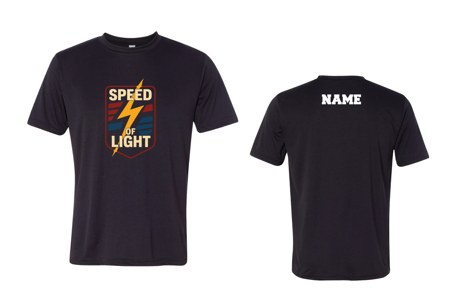 Speed of Light Dryfit Performance Tee - Black