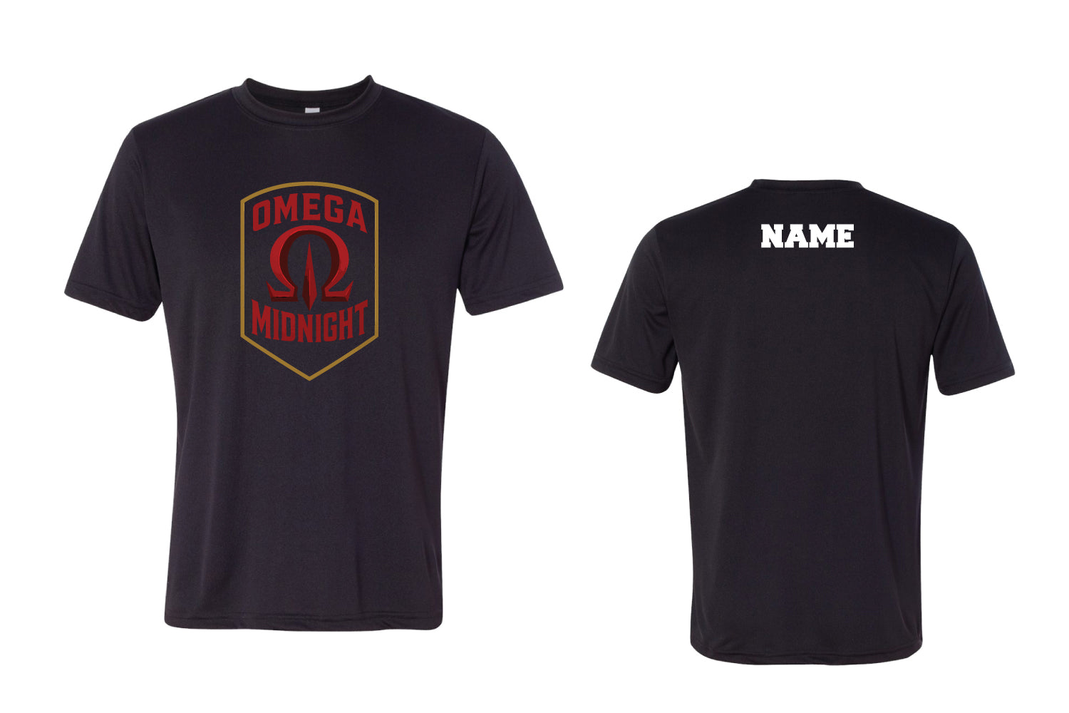 Omega Midnight Dryfit Performance Tee - Black