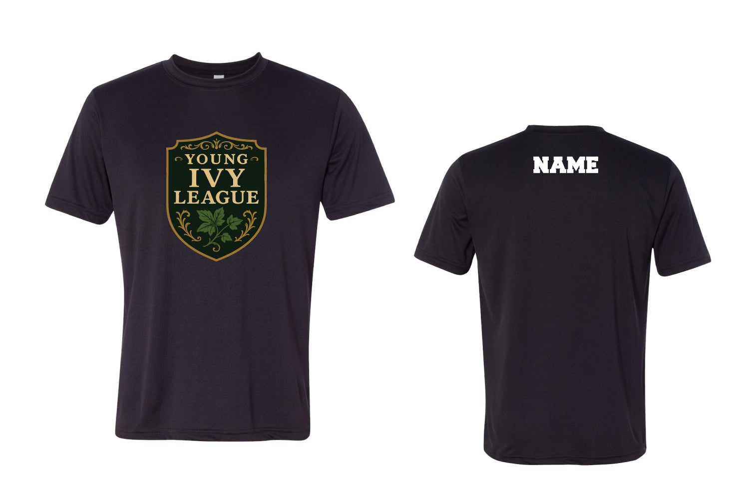 Young Ivy League Dryfit Performance Tee - Black