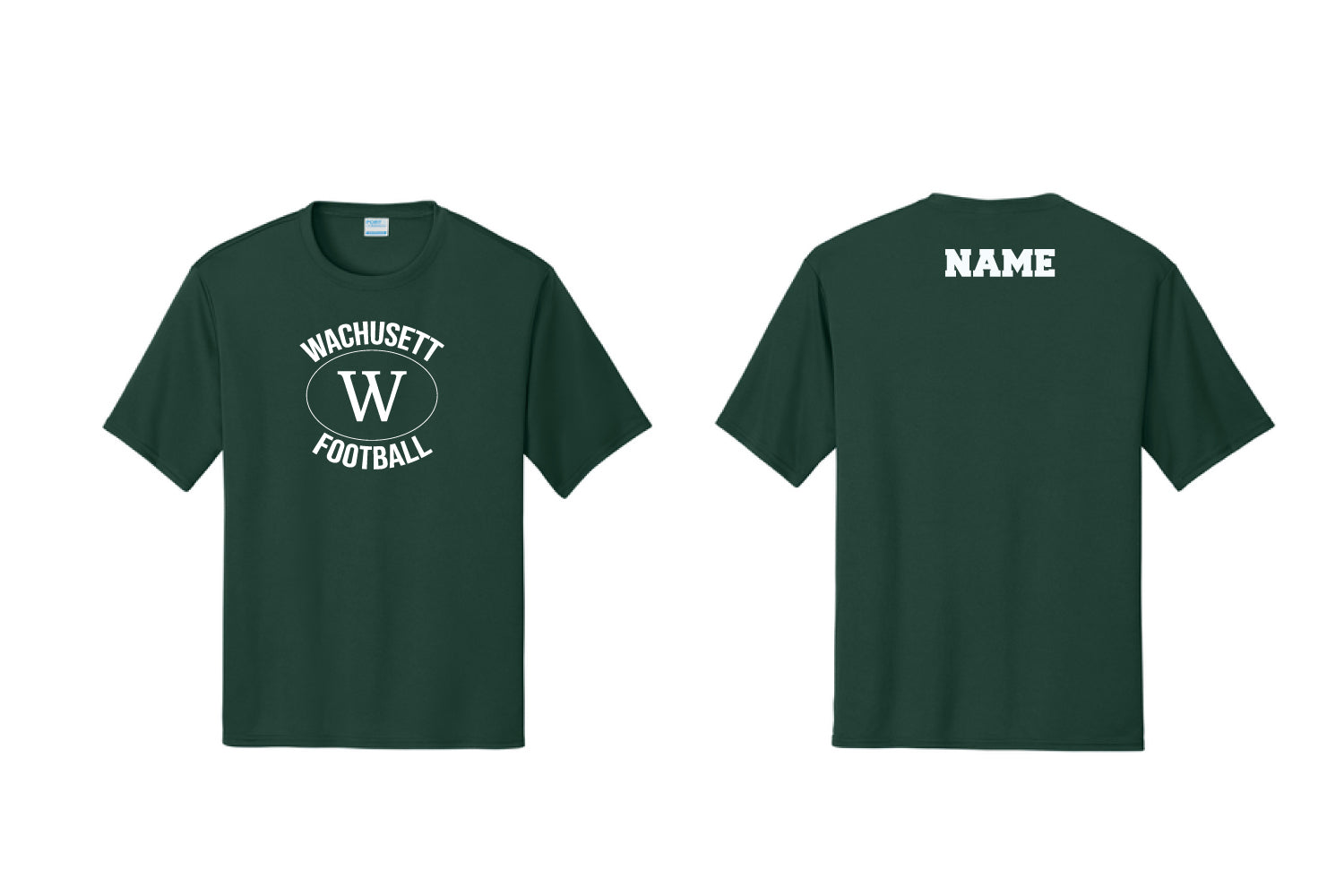 Wachusett Football Dryfit Performance Tee - Forest Green