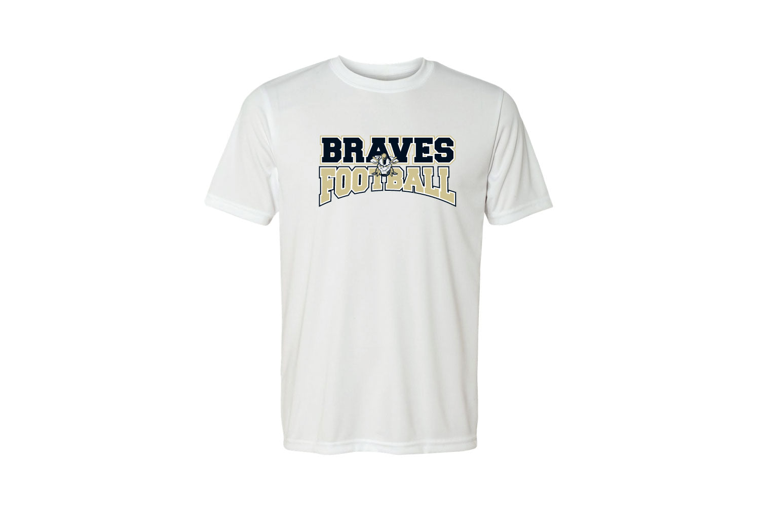 Braves Football Dryfit Performance Shirt - Design 3 (White)