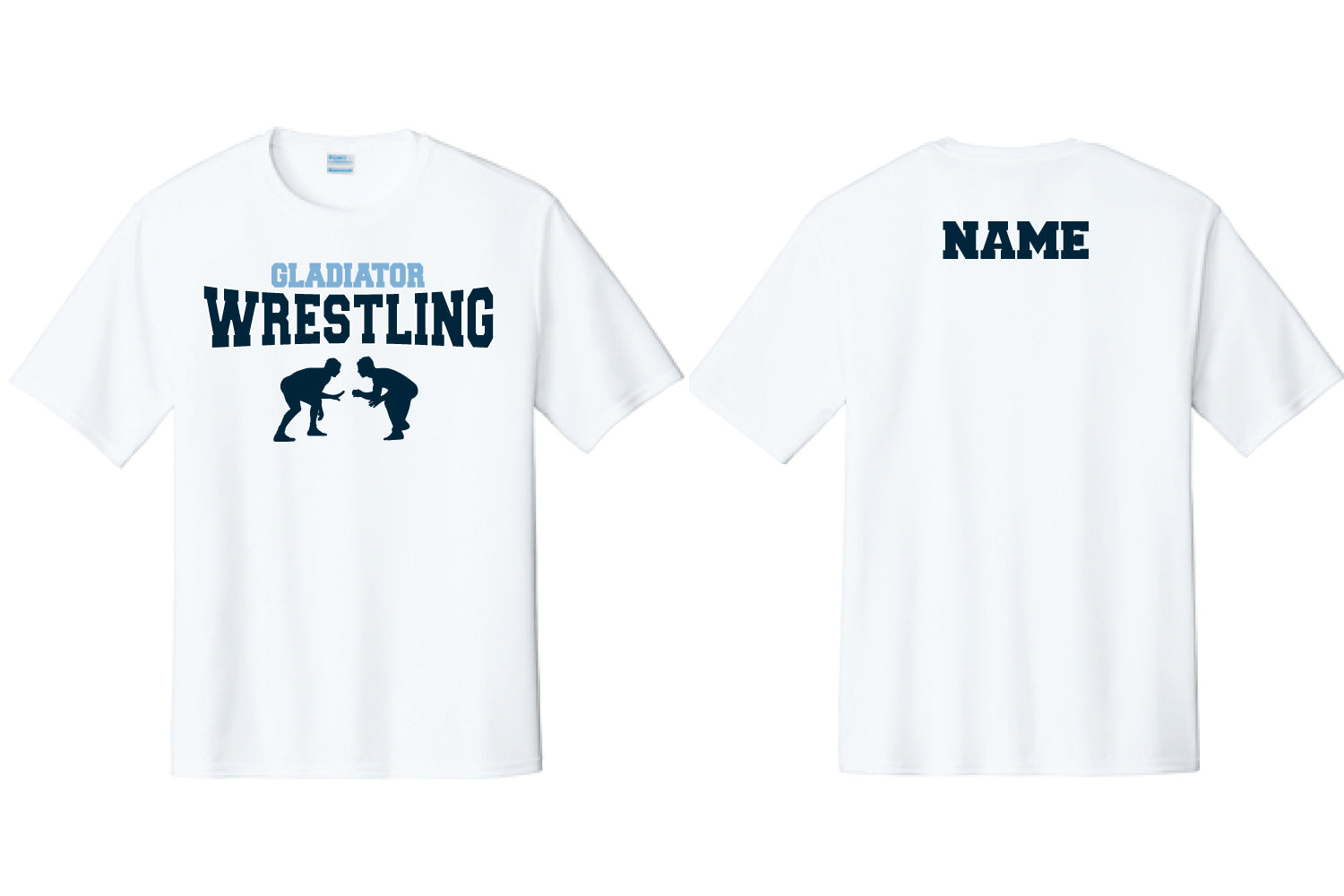 Bristol Gladiators Wrestling Dryfit Performance Tee - White