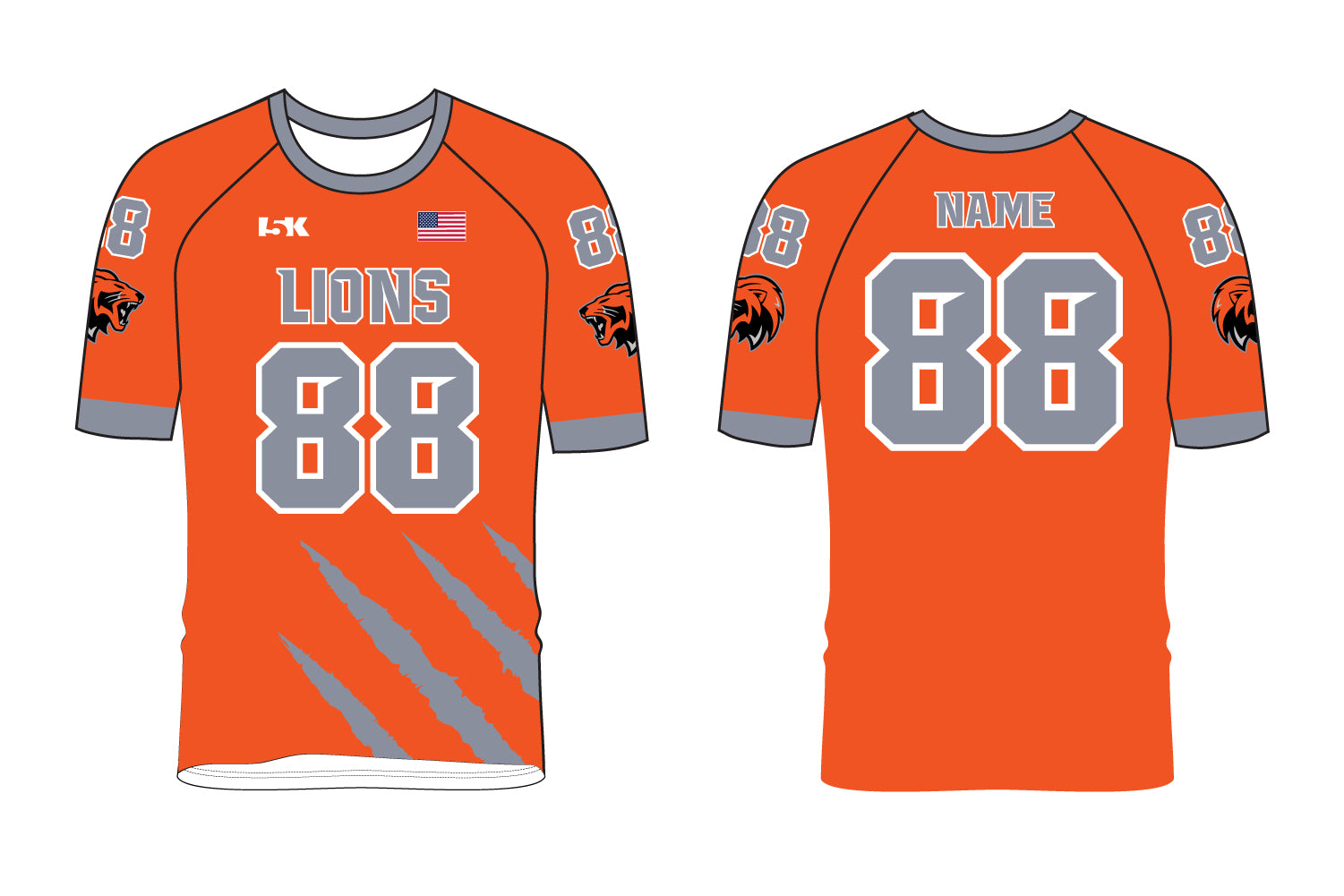 North County Football Sublimated Fan Jersey - Orange