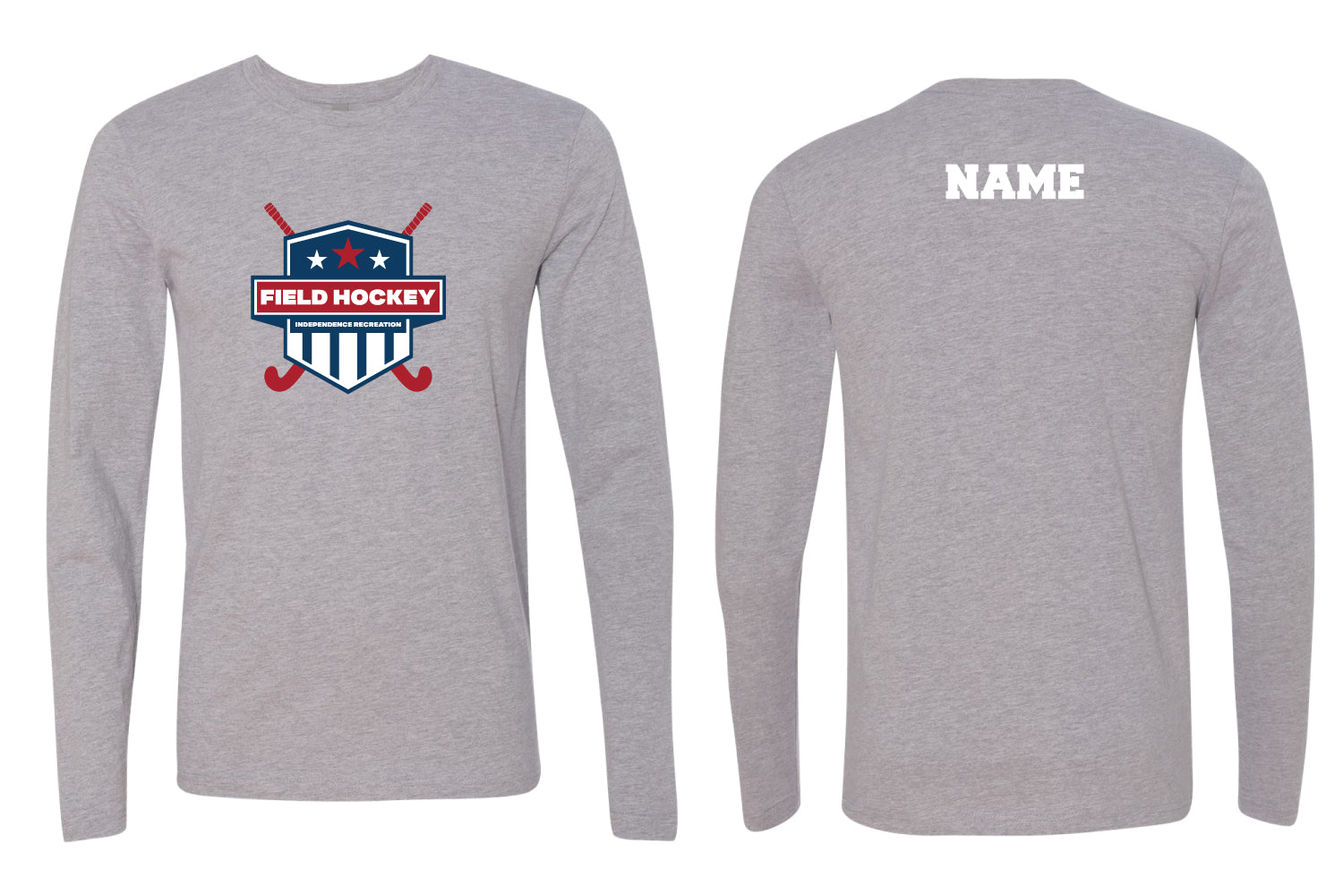 Independence Rec Field Hockey Cotton Long Sleeve Shirt - Grey