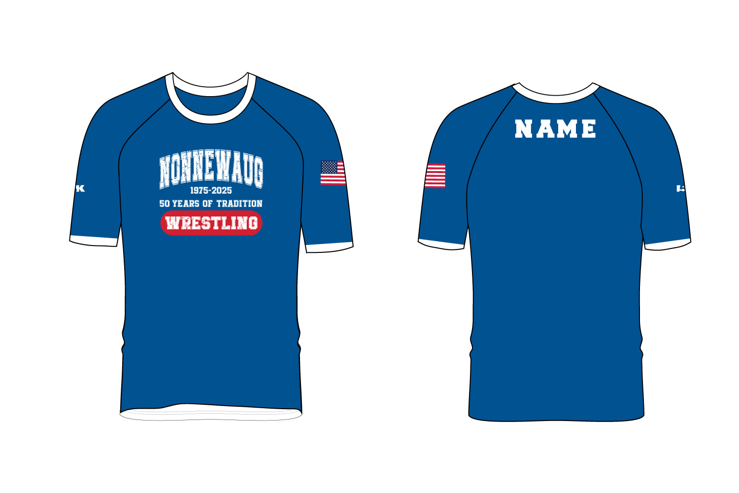 Nonnewaug Wrestling Sublimated Shirt - Design 2