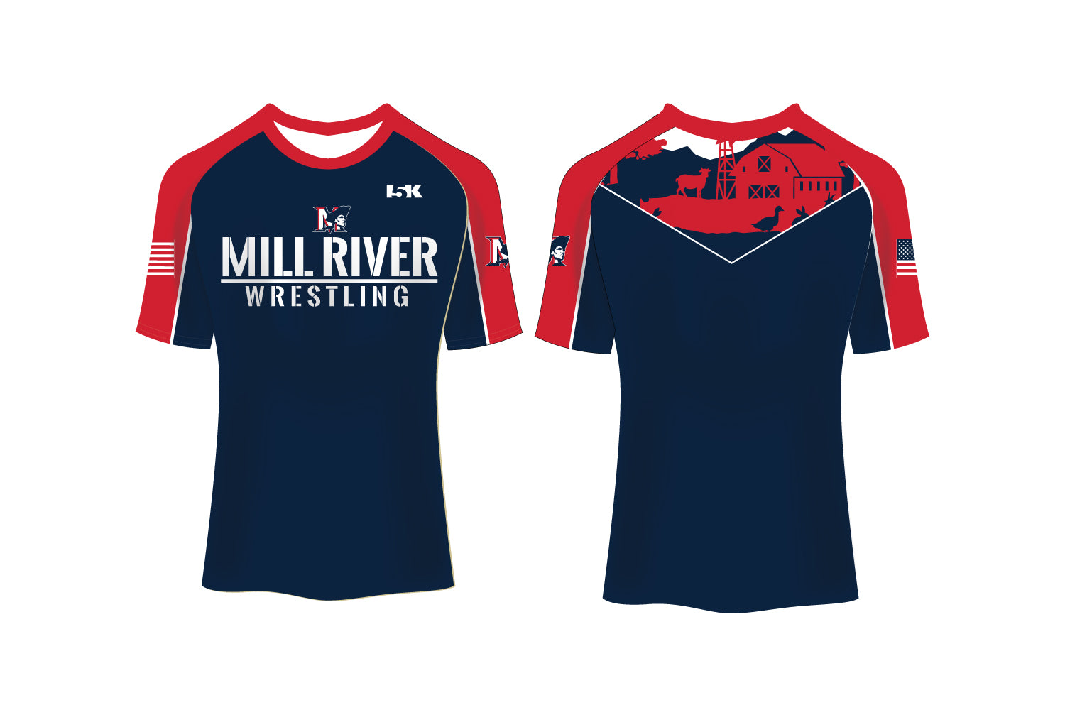 Mill River Wrestling Sublimated Shirt - Design 2