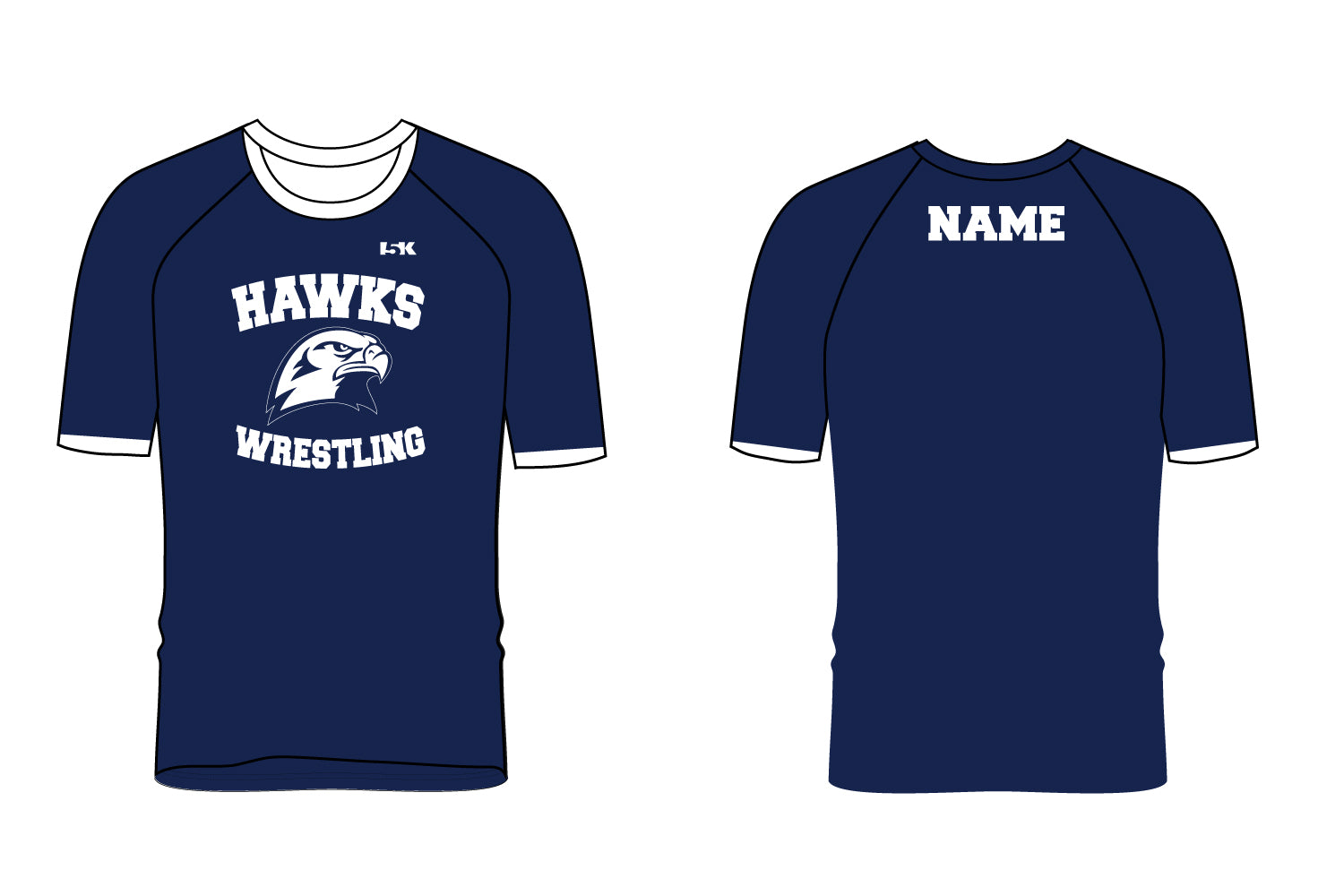Plainview Hawks Wrestling Sublimated Shirt - Navy