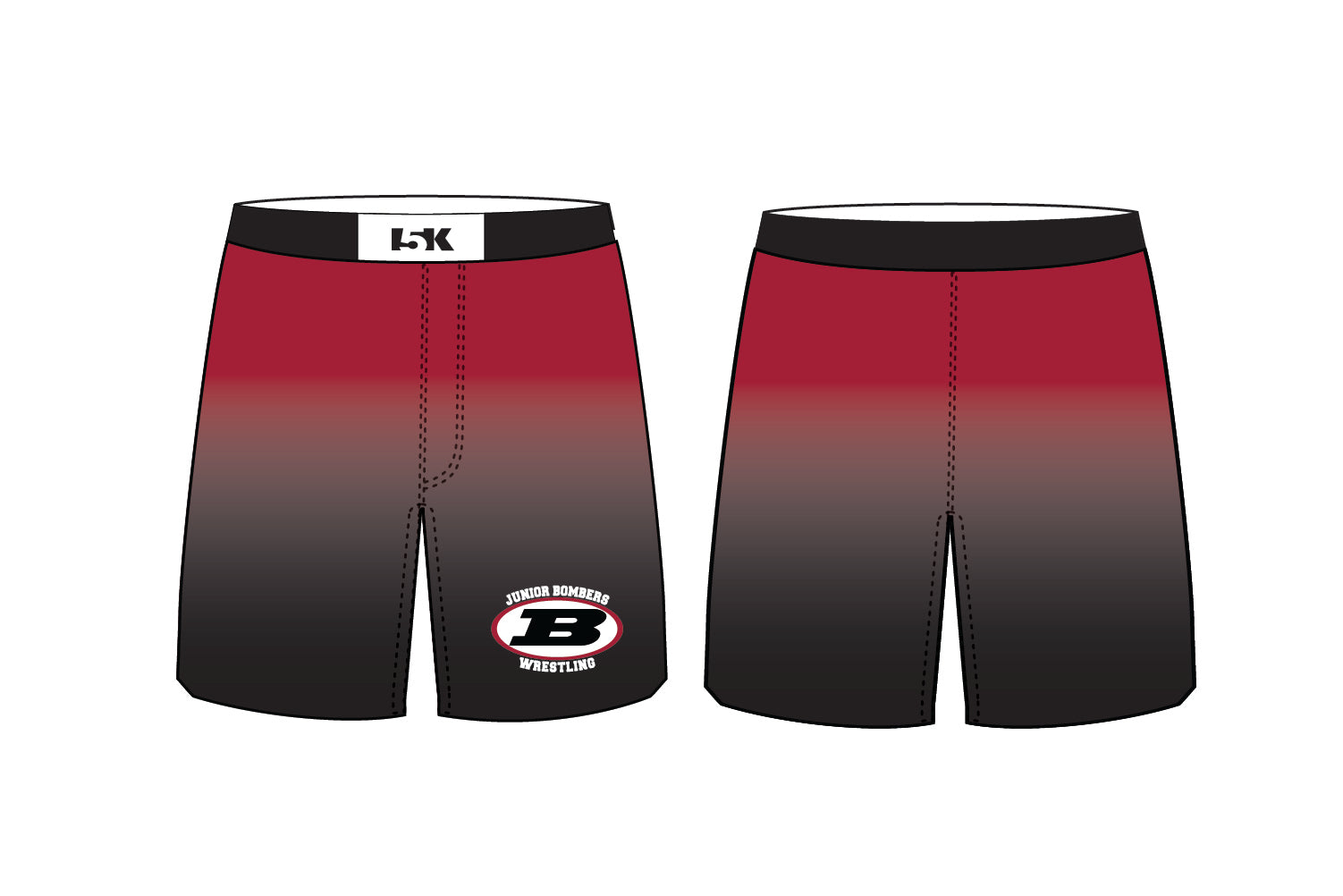 Boonton Bombers Wrestling Sublimated Shorts
