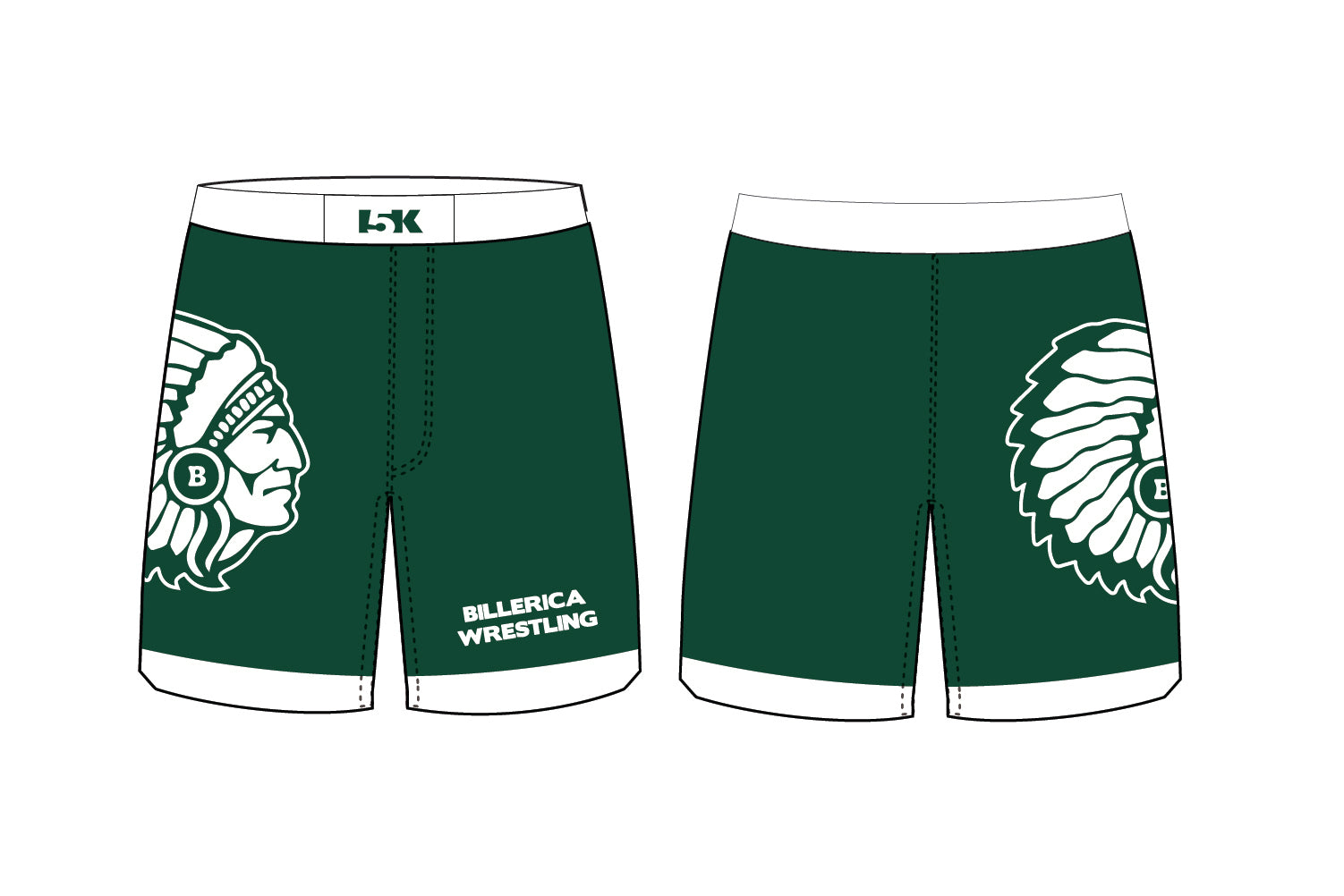 Billerica Wrestling Sublimated Shorts