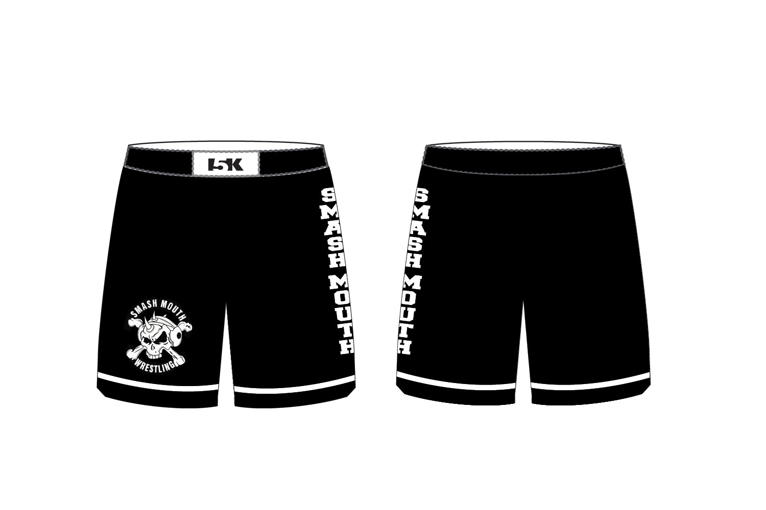 SmashMouth Wrestling Sublimated Shorts - Black