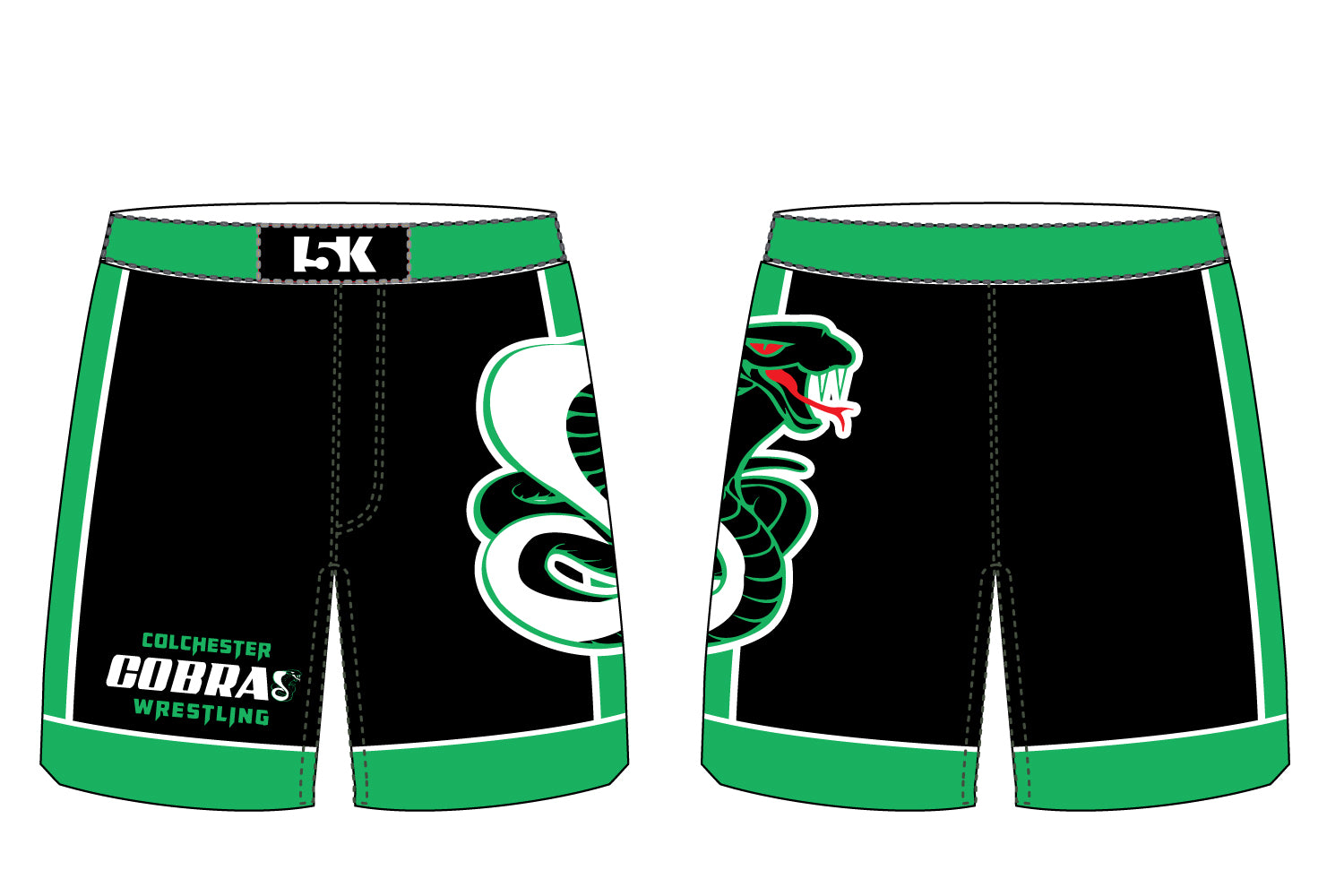 Cobras Wrestling Sublimated Shorts