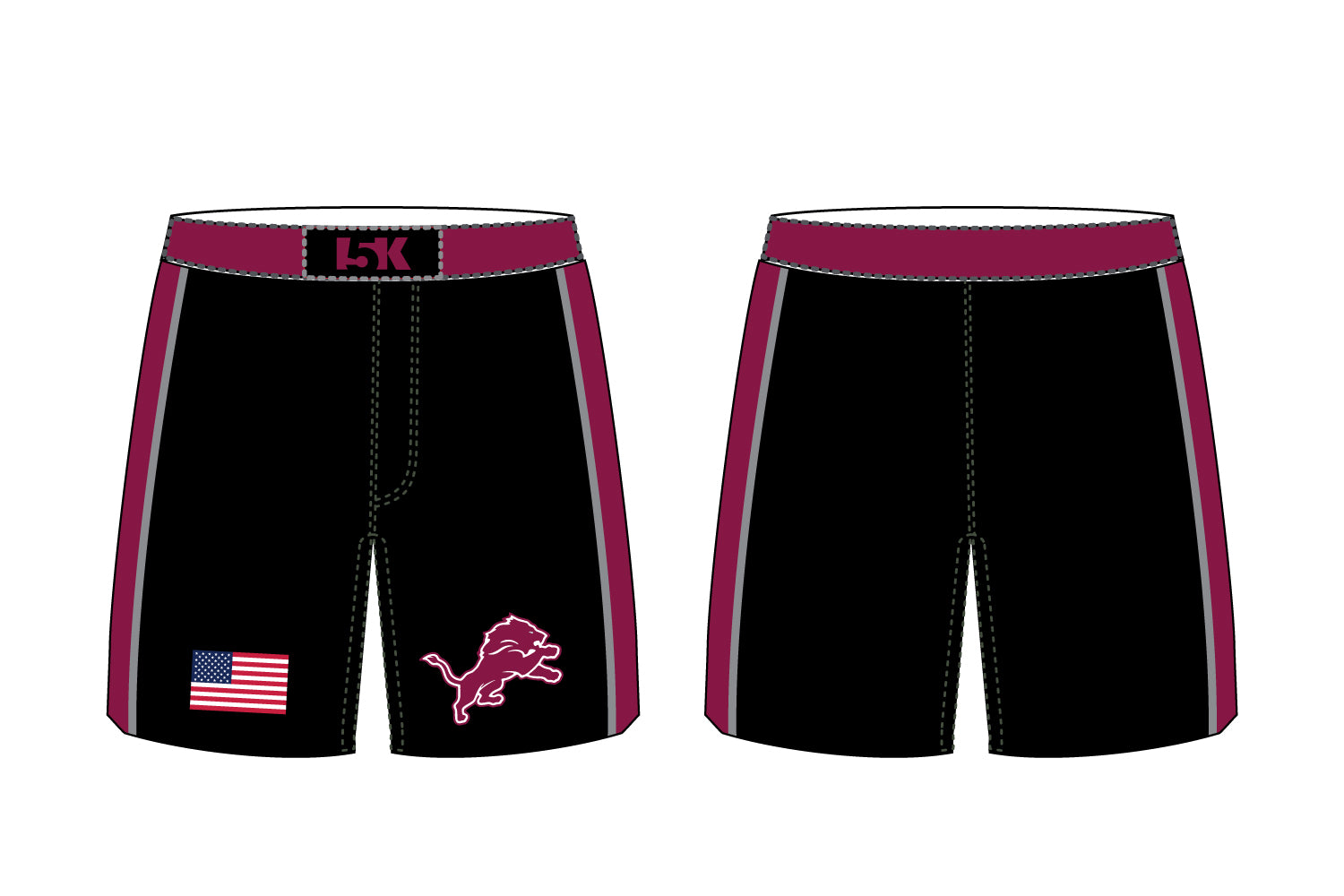 Leonia Wrestling Sublimated Shorts
