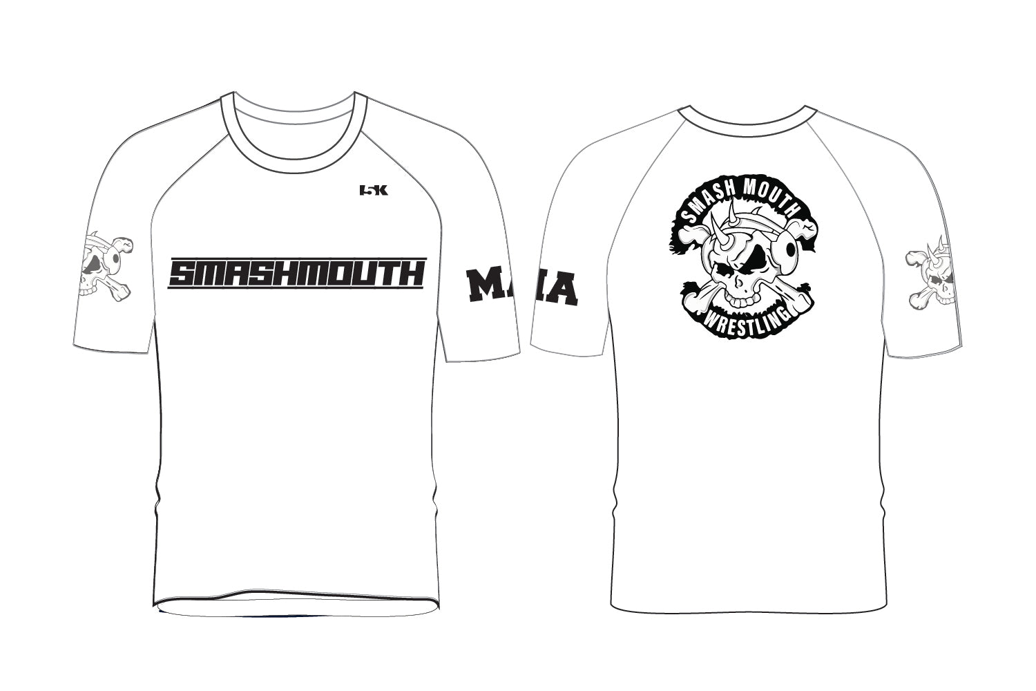 SmashMouth Wrestling Sublimated Shirt - White