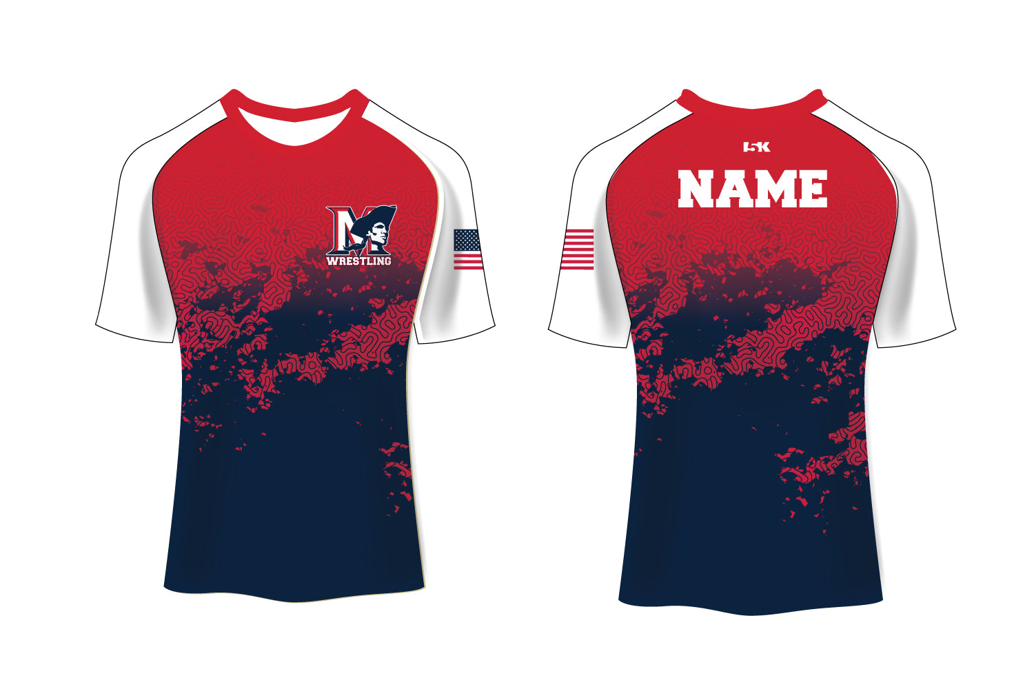 Mill River Wrestling Sublimated Shirt - Design 1